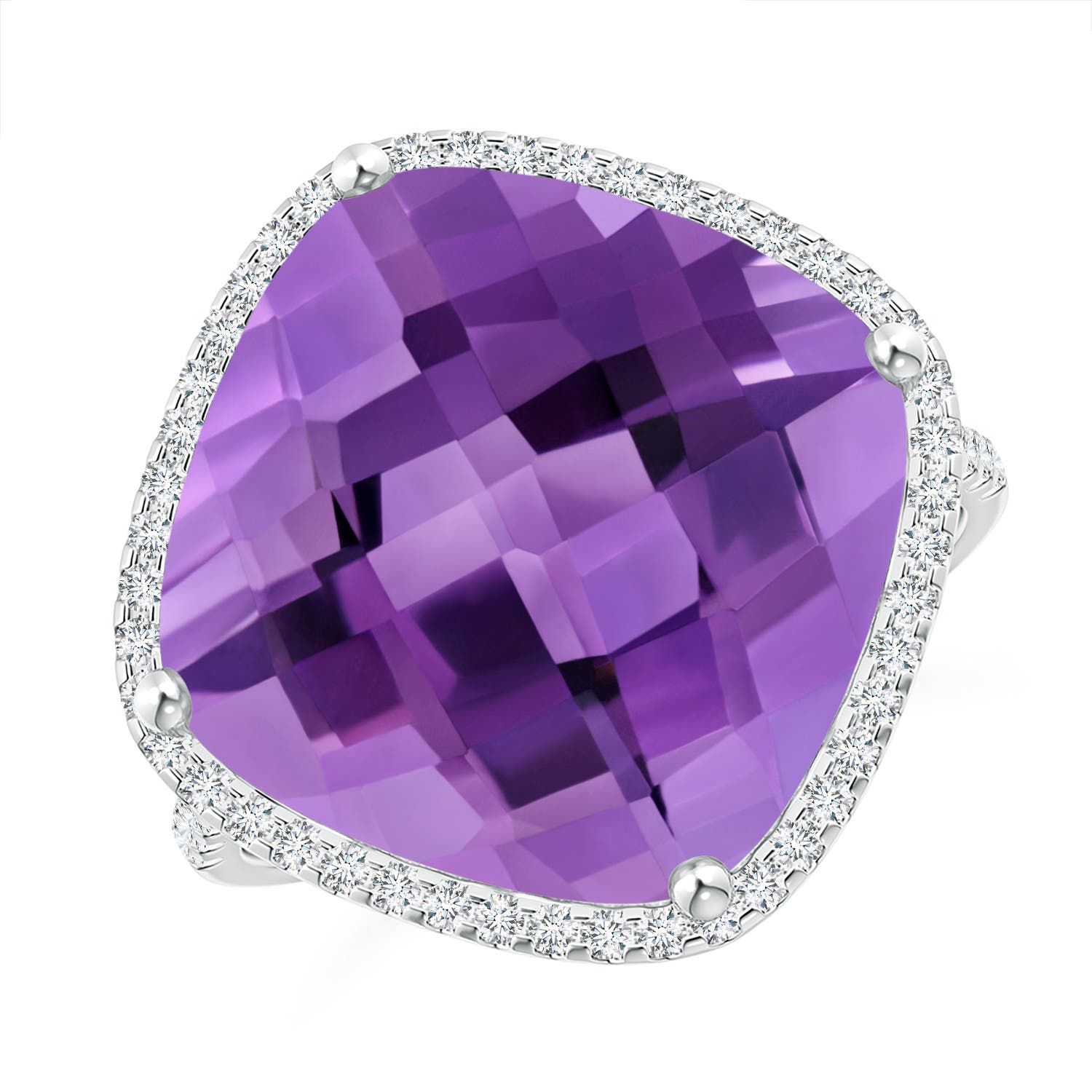 AA - Amethyst / 11.39 CT / 14 KT White Gold