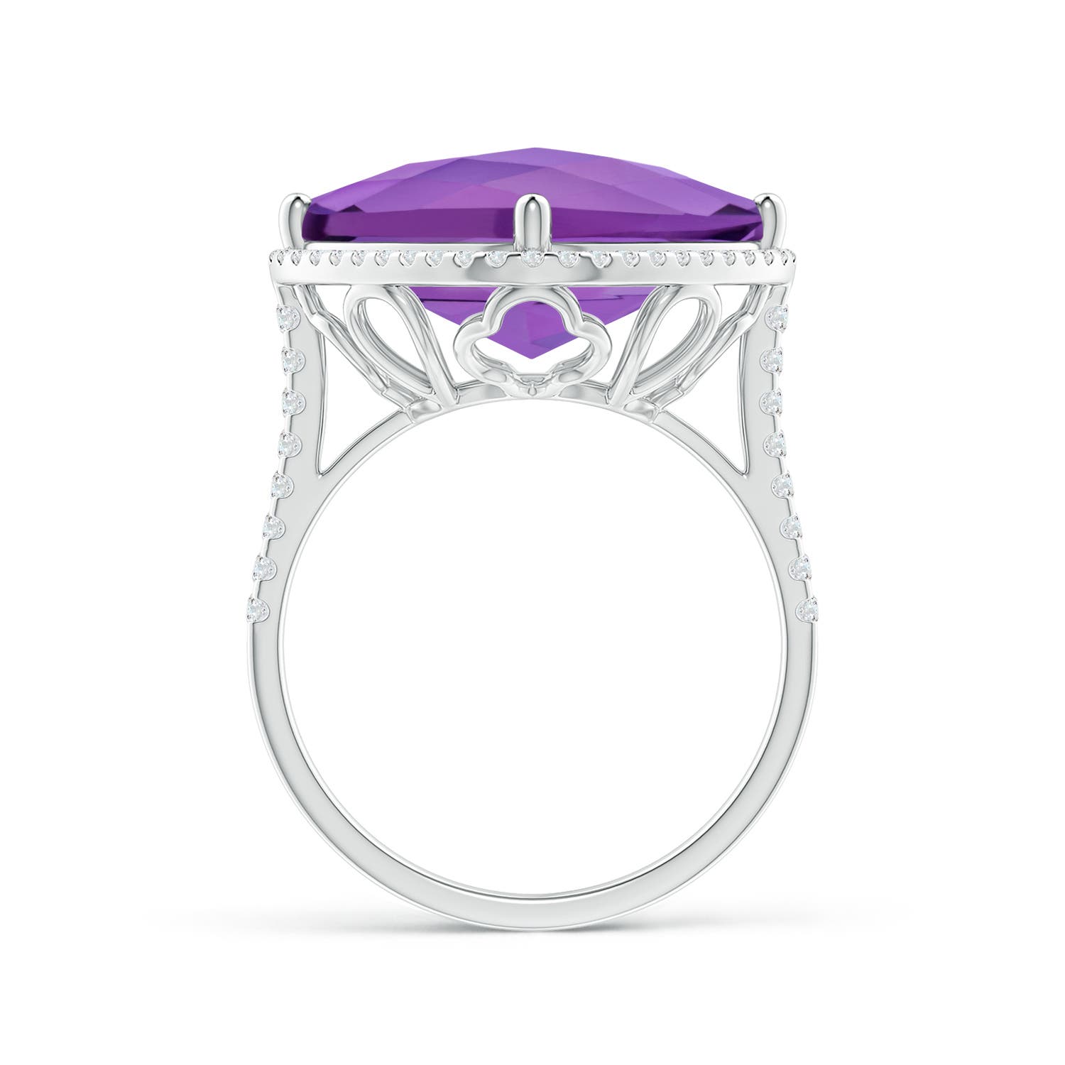 AA - Amethyst / 11.39 CT / 14 KT White Gold