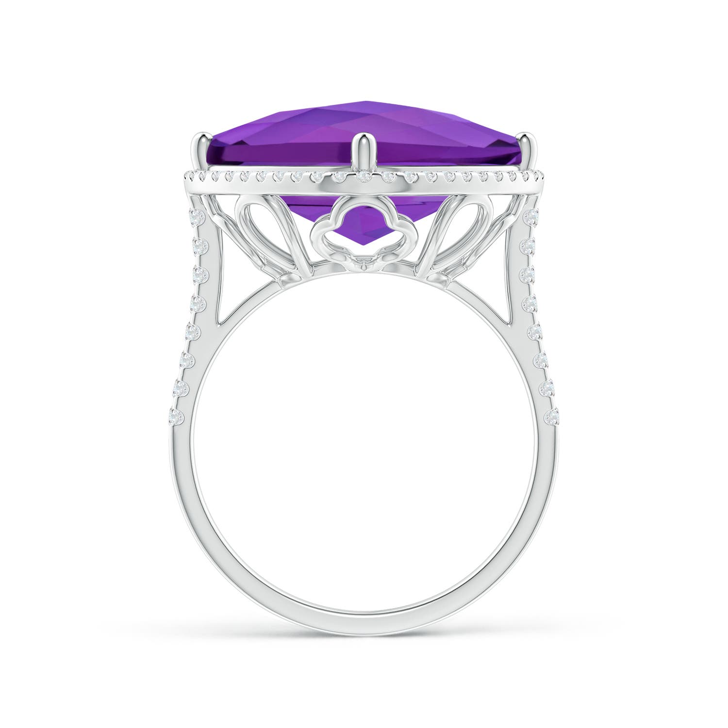 AAA - Amethyst / 11.39 CT / 14 KT White Gold