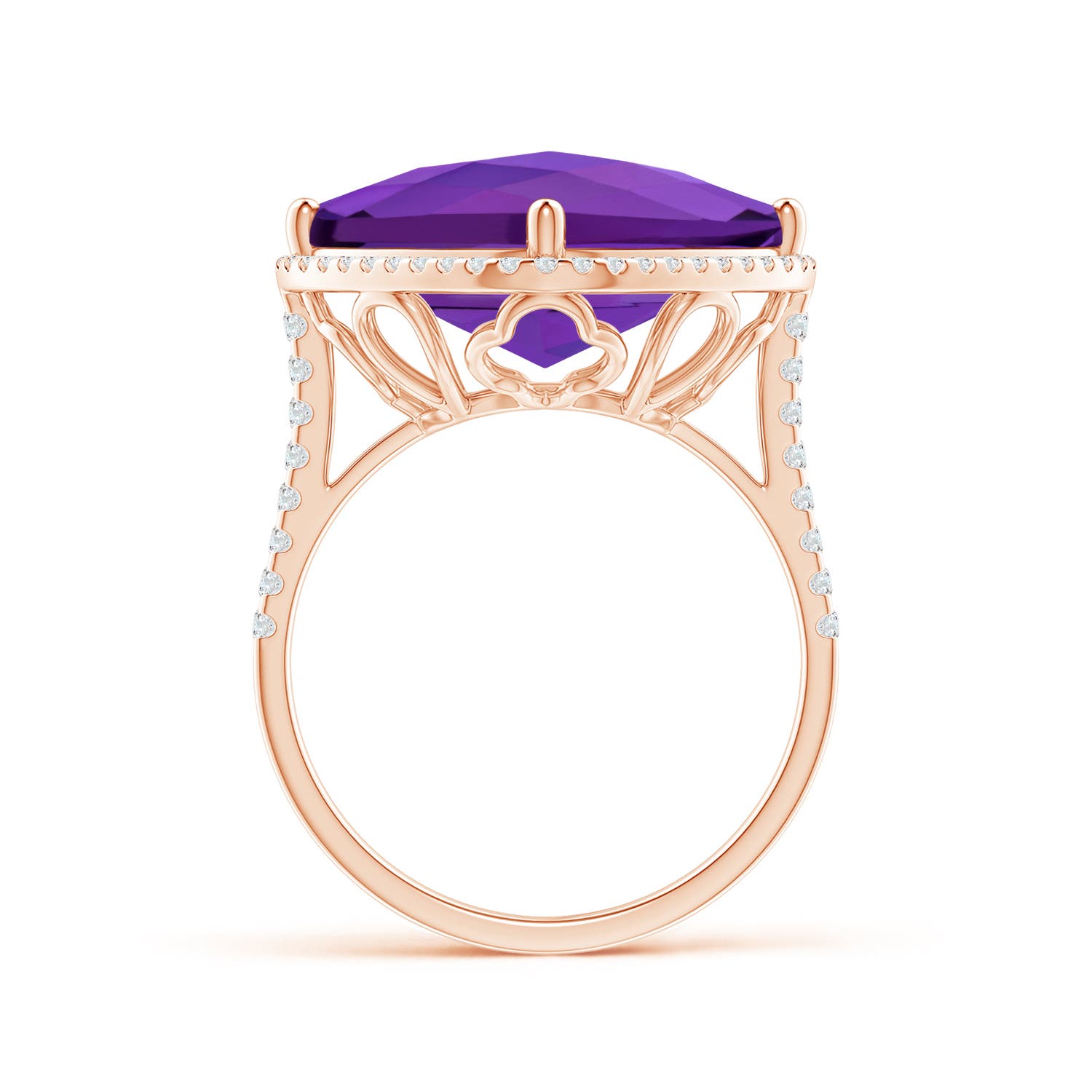 AAAA - Amethyst / 11.39 CT / 14 KT Rose Gold