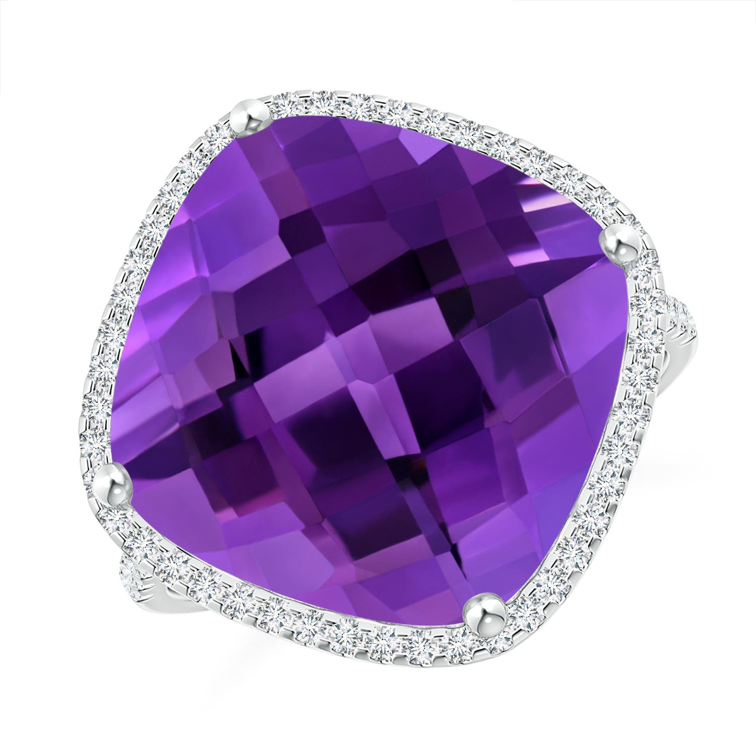 AAAA - Amethyst / 11.39 CT / 14 KT White Gold