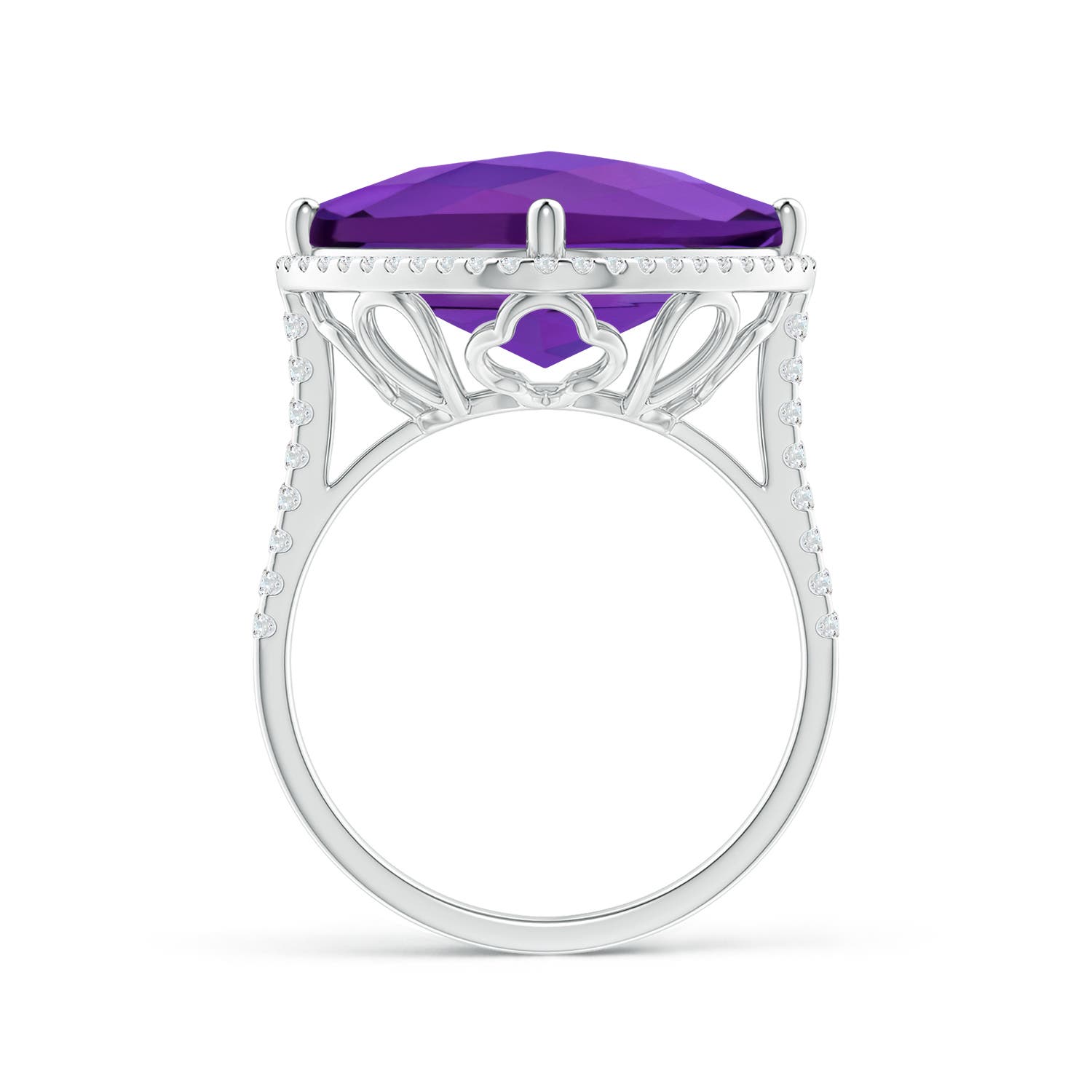 AAAA - Amethyst / 11.39 CT / 14 KT White Gold