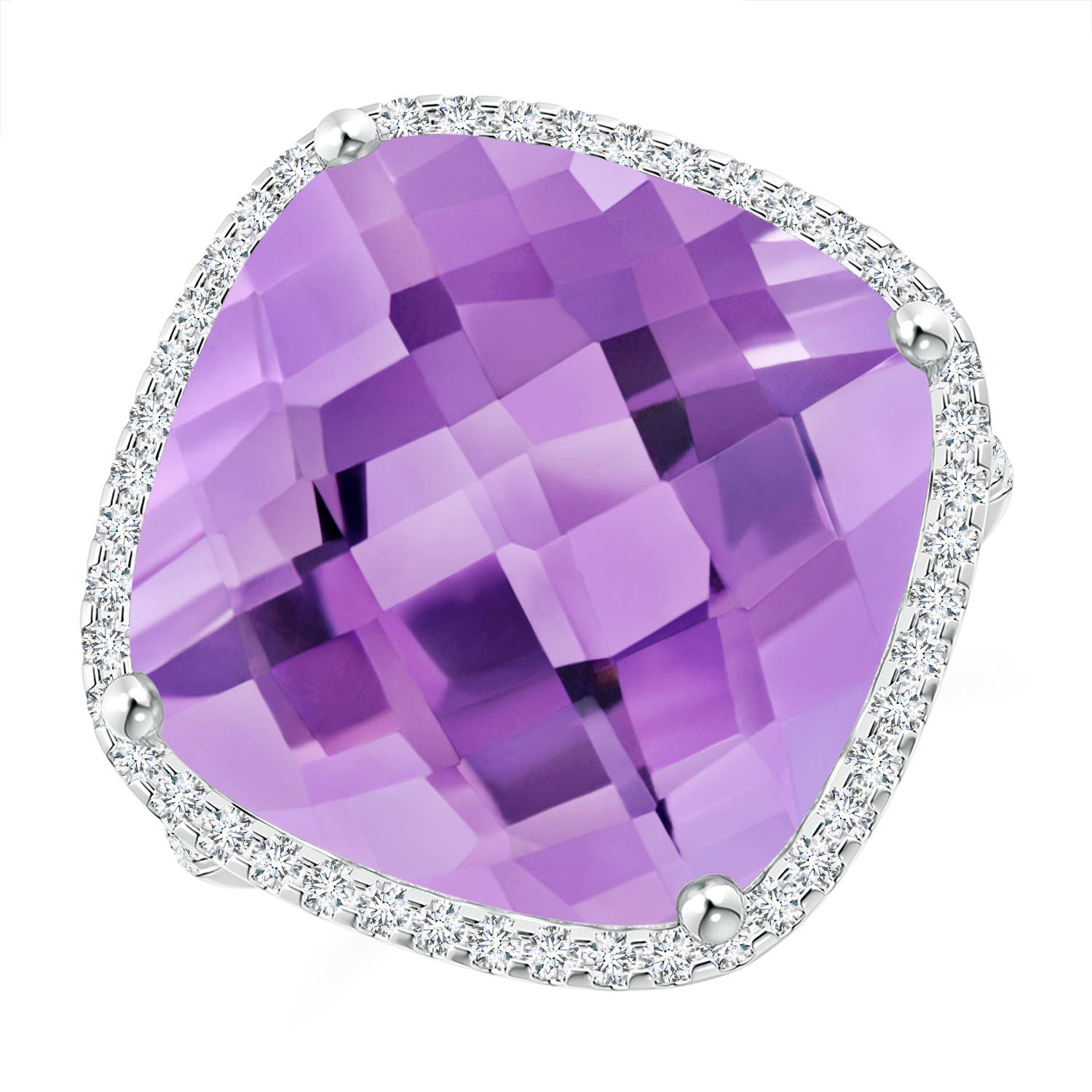 A - Amethyst / 13.89 CT / 14 KT White Gold