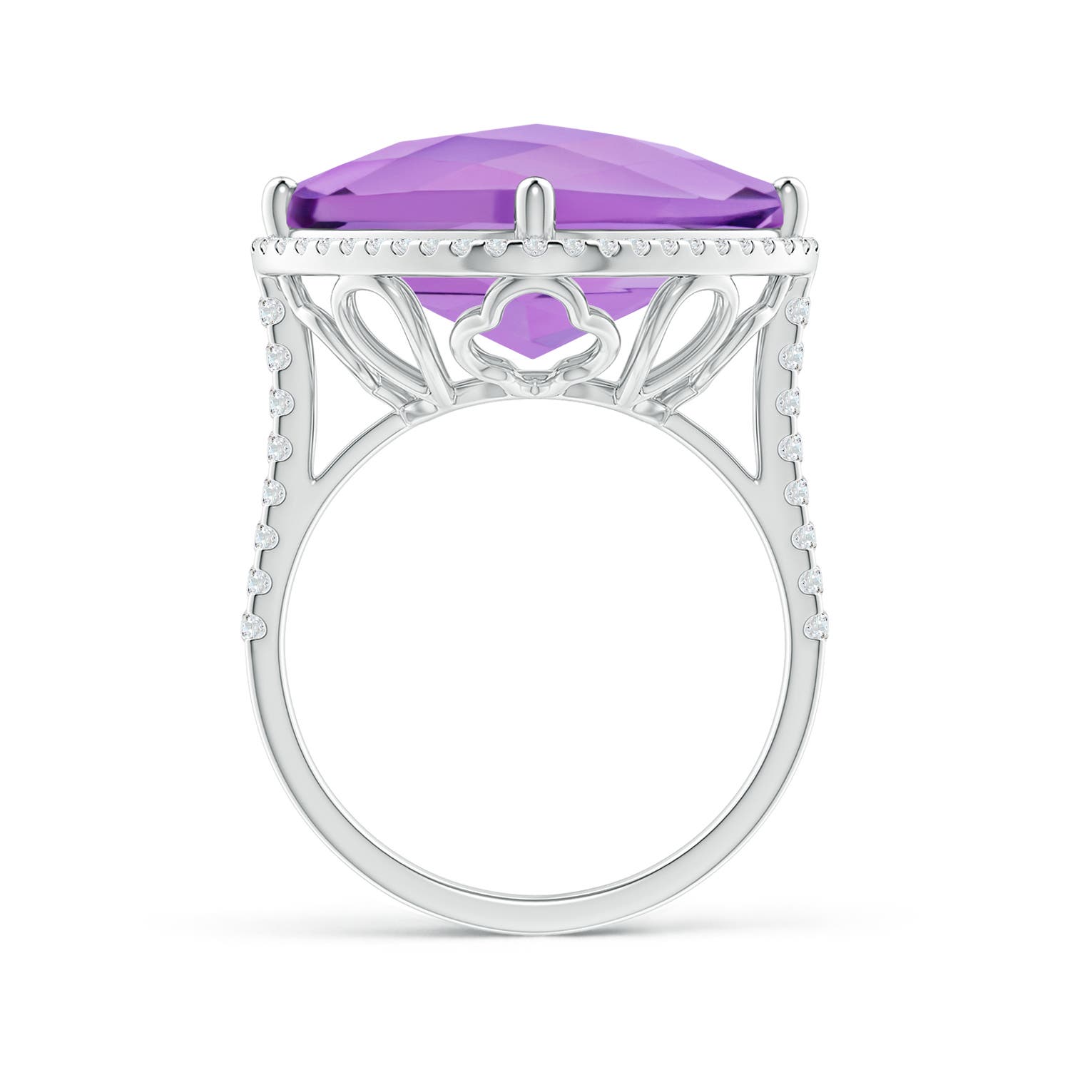 A - Amethyst / 13.89 CT / 14 KT White Gold