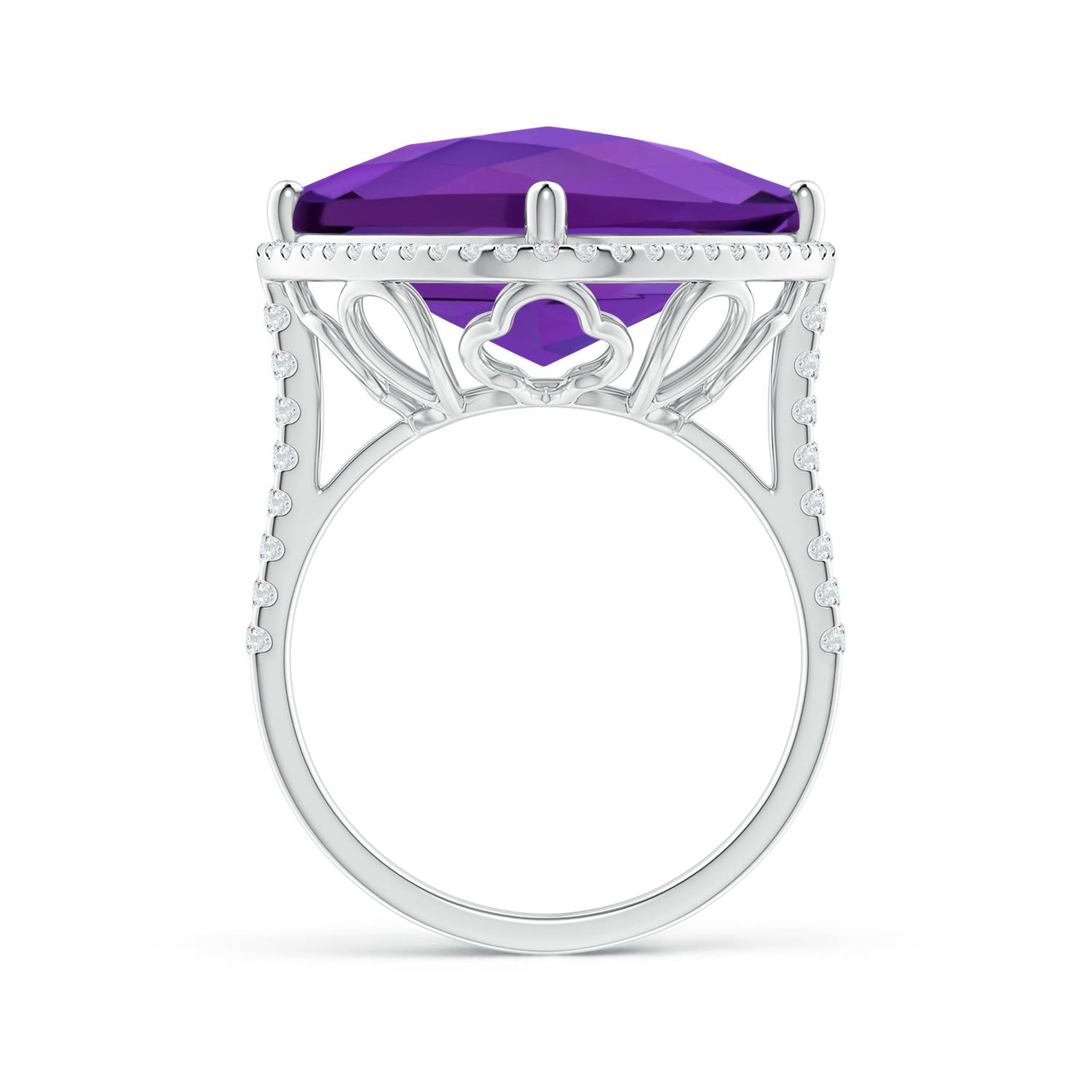 AAAA - Amethyst / 13.89 CT / 14 KT White Gold