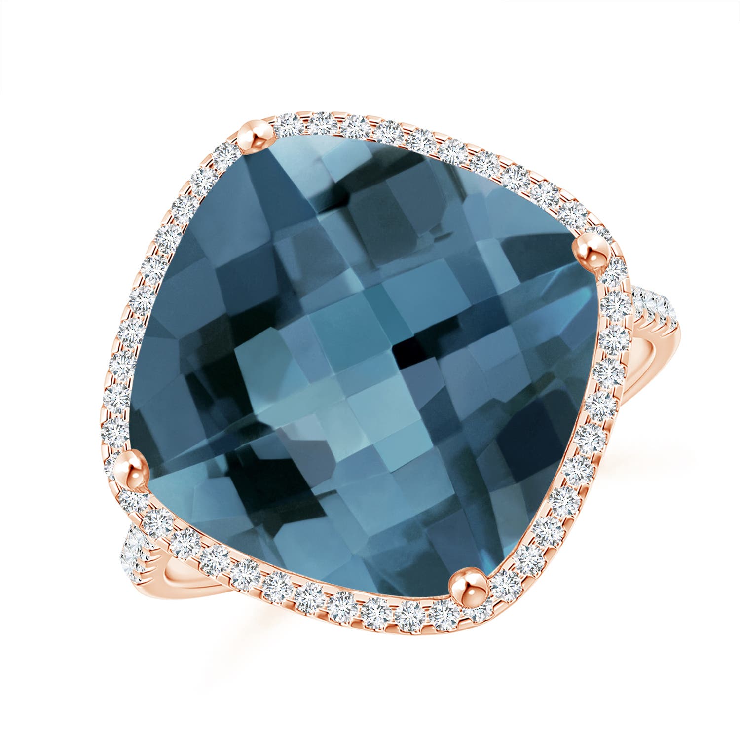 A - London Blue Topaz / 9.3 CT / 14 KT Rose Gold