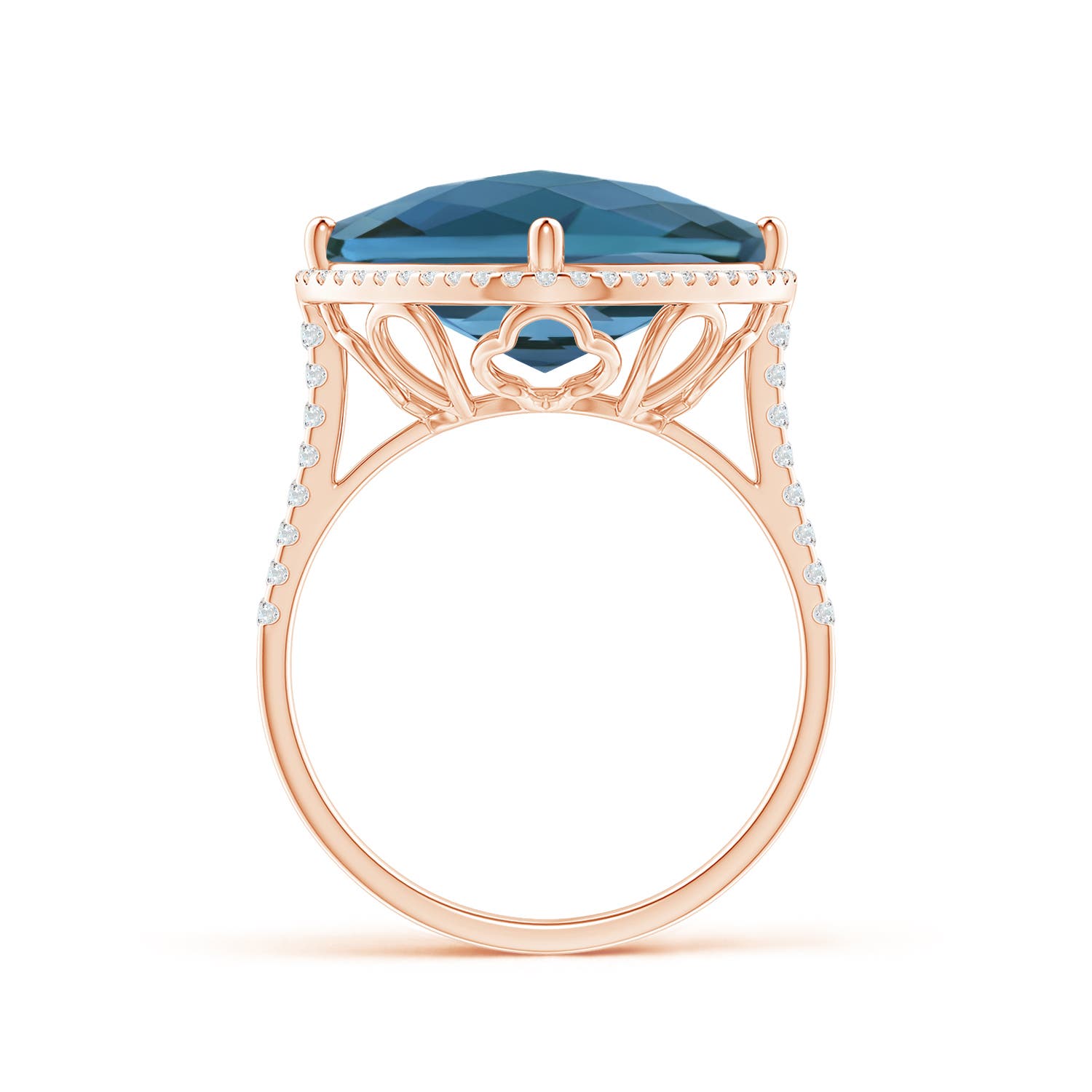 A - London Blue Topaz / 9.3 CT / 14 KT Rose Gold