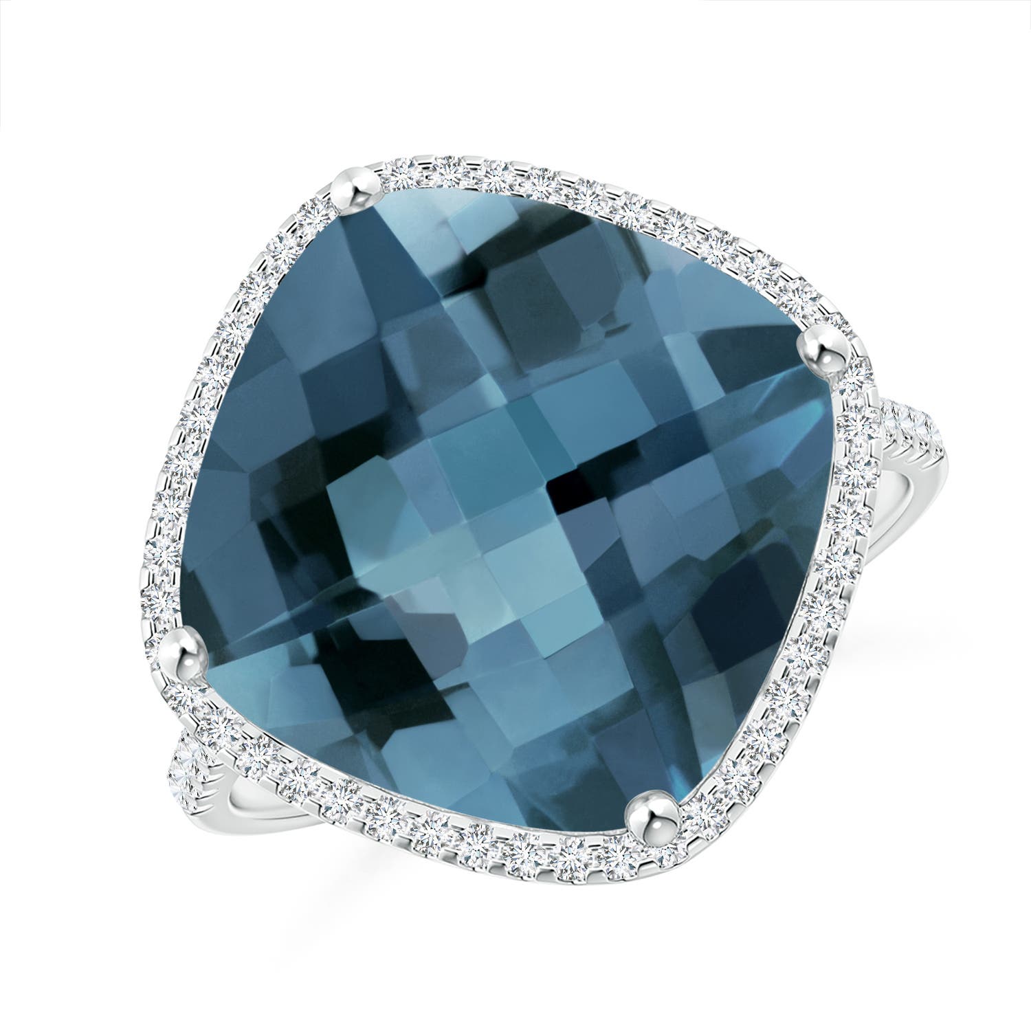 A - London Blue Topaz / 9.3 CT / 14 KT White Gold