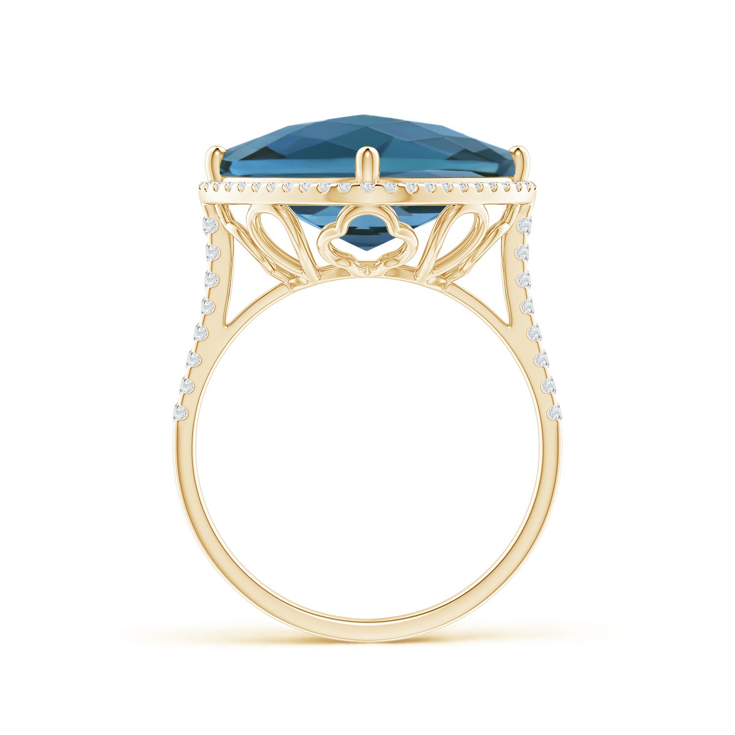 A - London Blue Topaz / 9.3 CT / 14 KT Yellow Gold