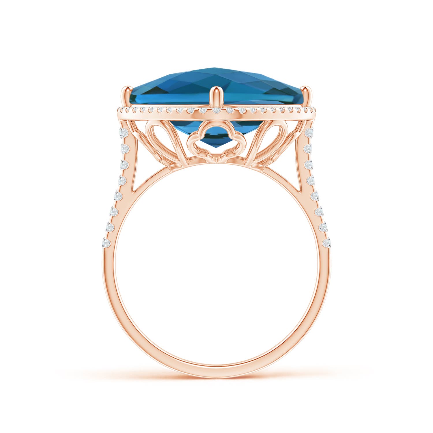 AA - London Blue Topaz / 9.3 CT / 14 KT Rose Gold