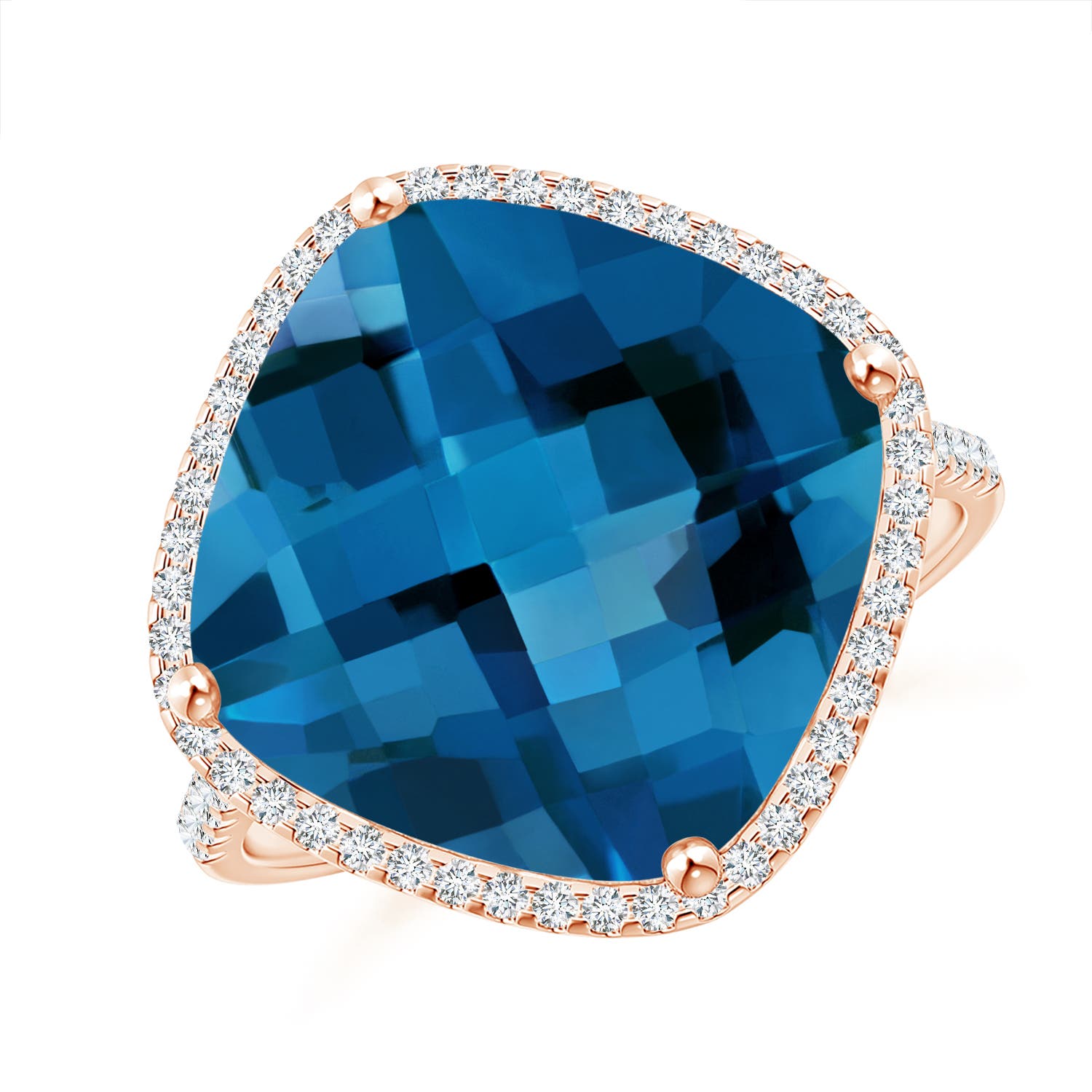 AAA - London Blue Topaz / 9.3 CT / 14 KT Rose Gold