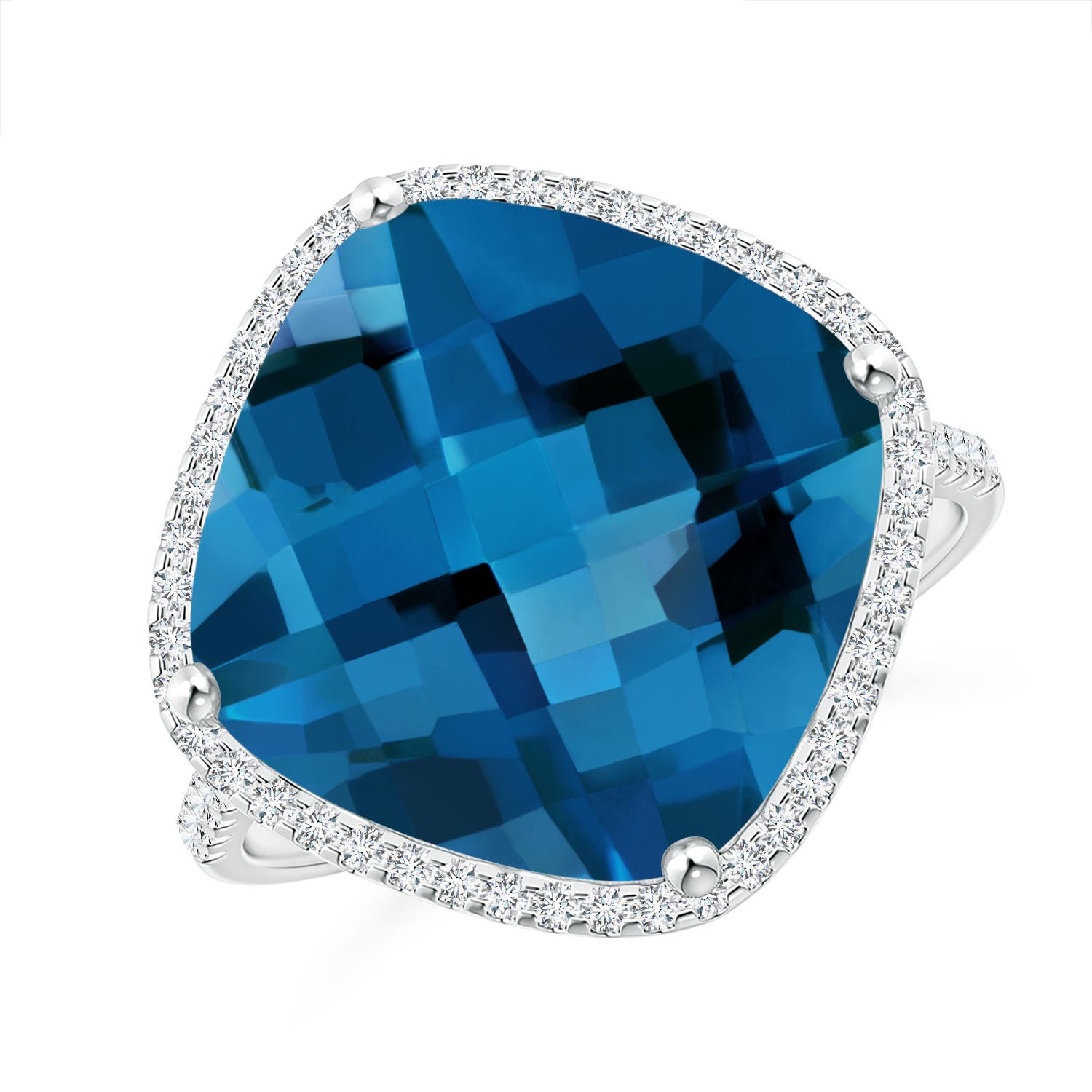 AAA - London Blue Topaz / 9.3 CT / 14 KT White Gold