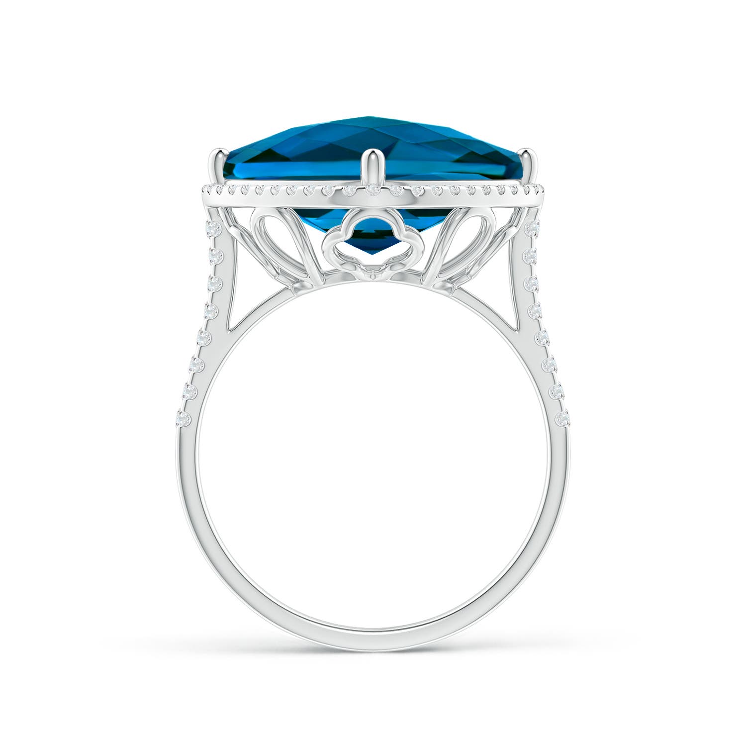 AAAA - London Blue Topaz / 9.3 CT / 14 KT White Gold