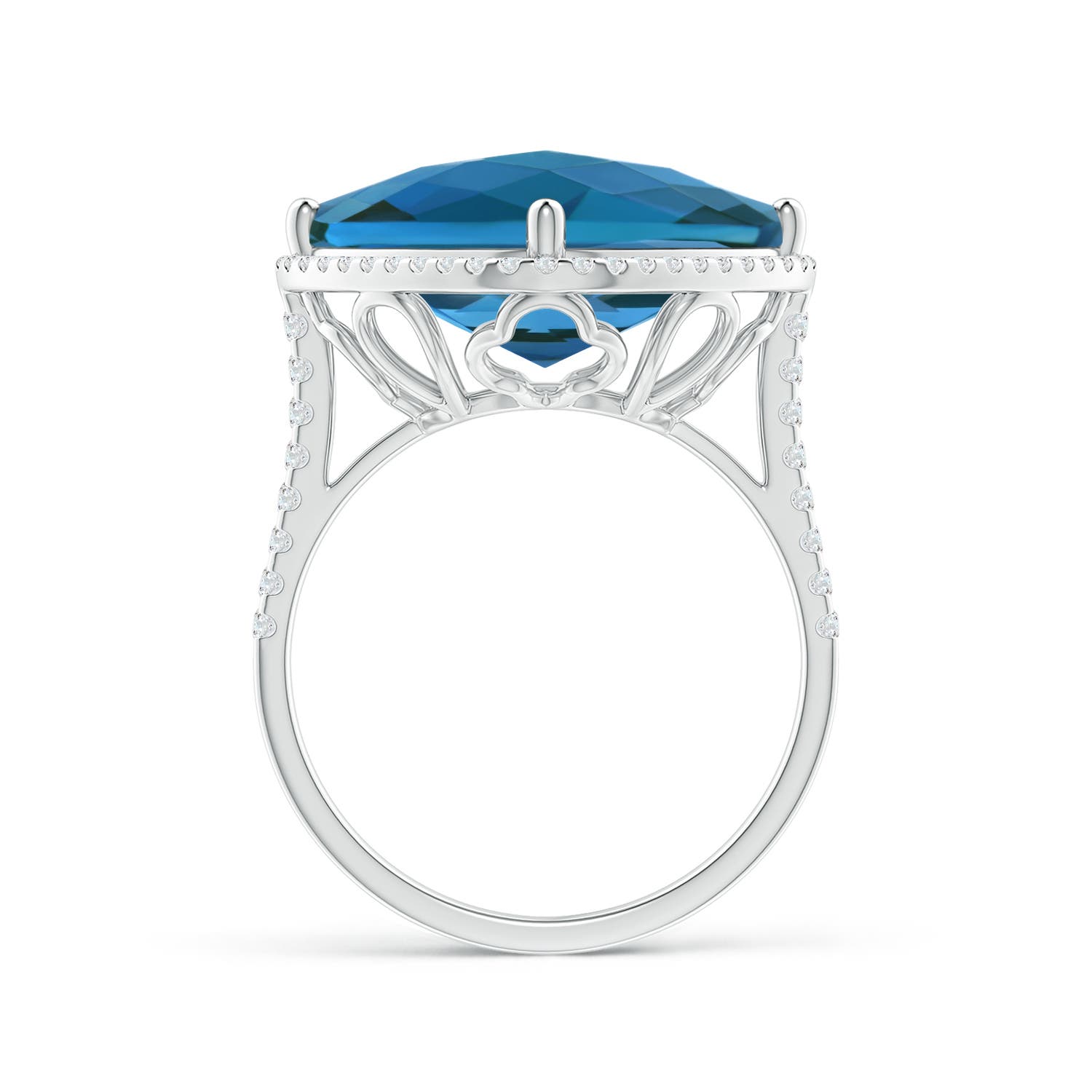 AA - London Blue Topaz / 11.64 CT / 14 KT White Gold