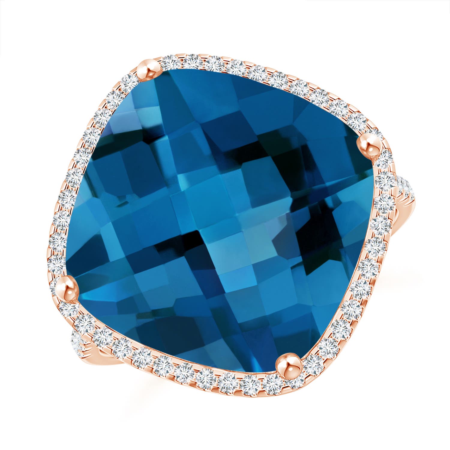 AAA - London Blue Topaz / 11.64 CT / 14 KT Rose Gold