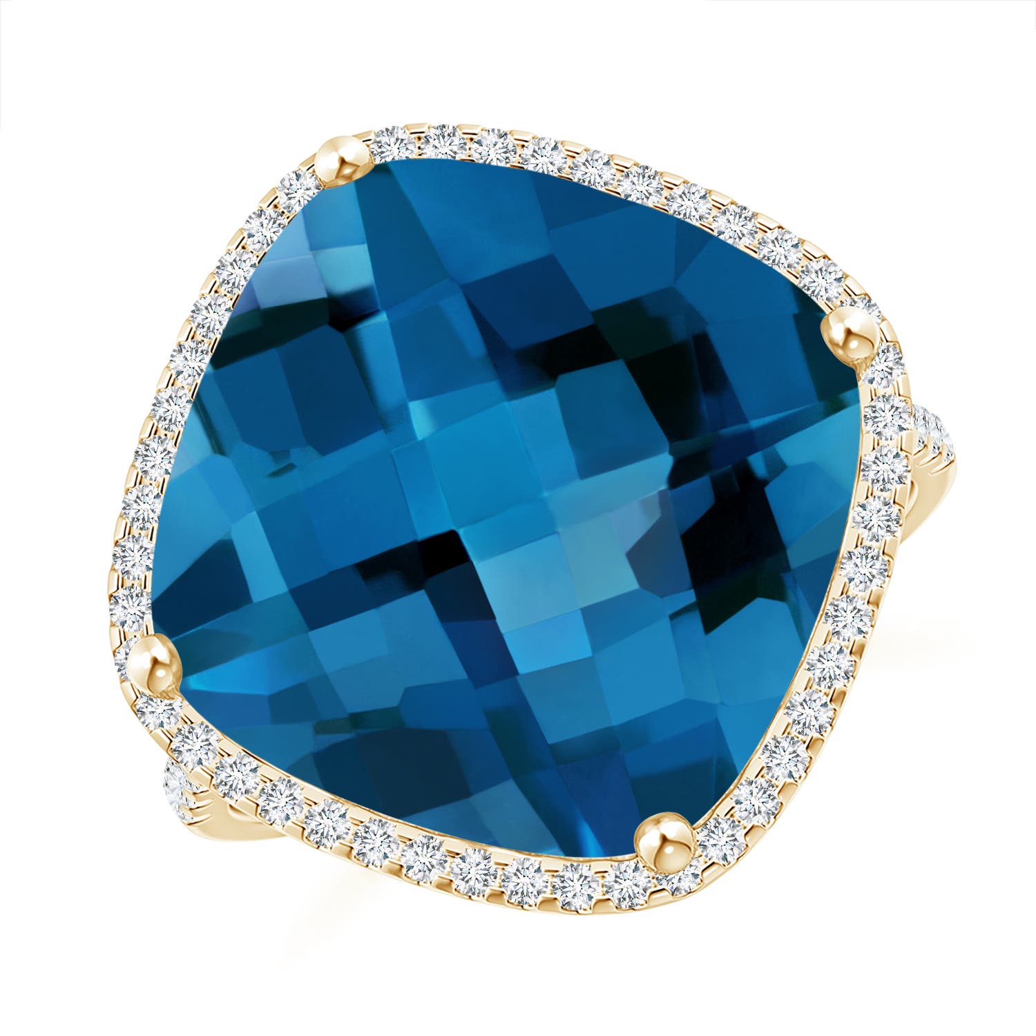 AAA - London Blue Topaz / 11.64 CT / 14 KT Yellow Gold