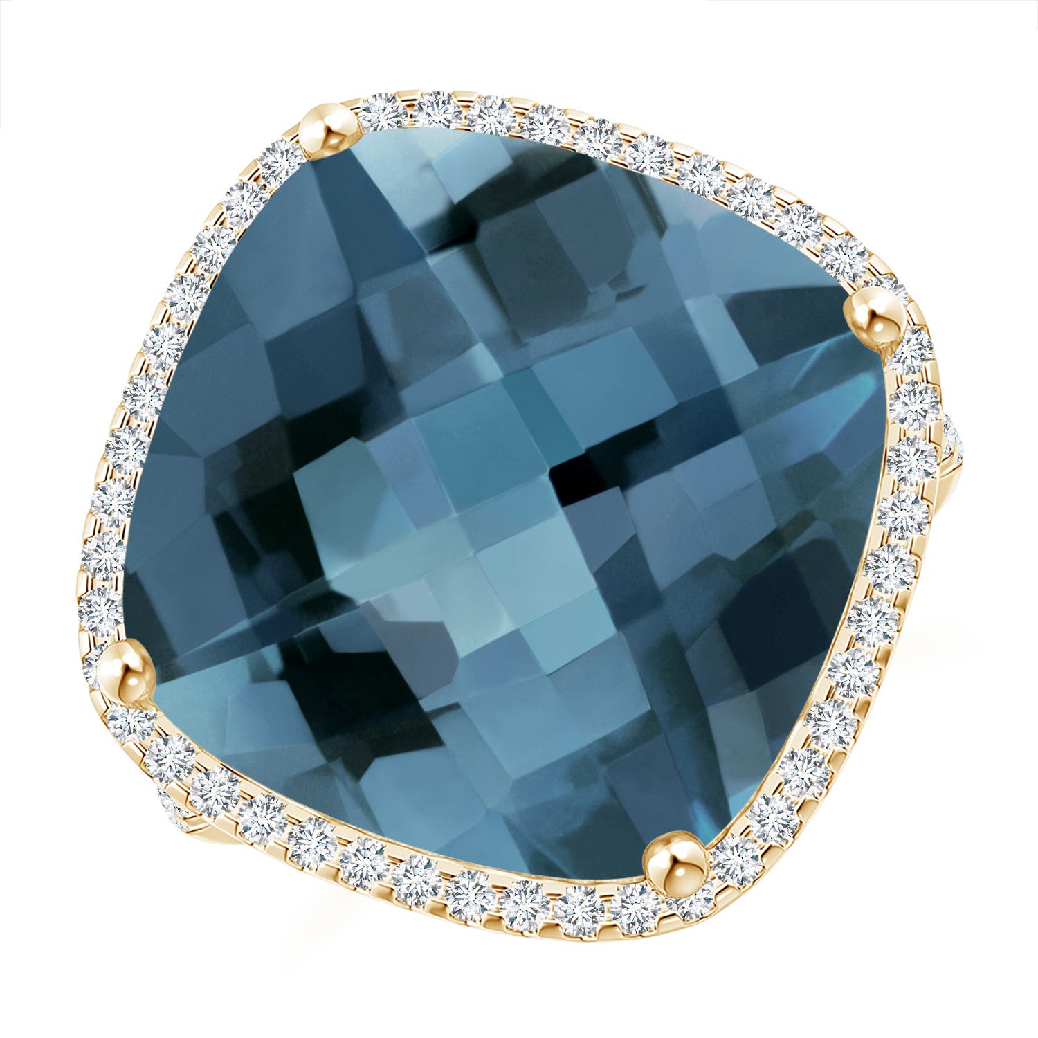 A - London Blue Topaz / 14.39 CT / 14 KT Yellow Gold