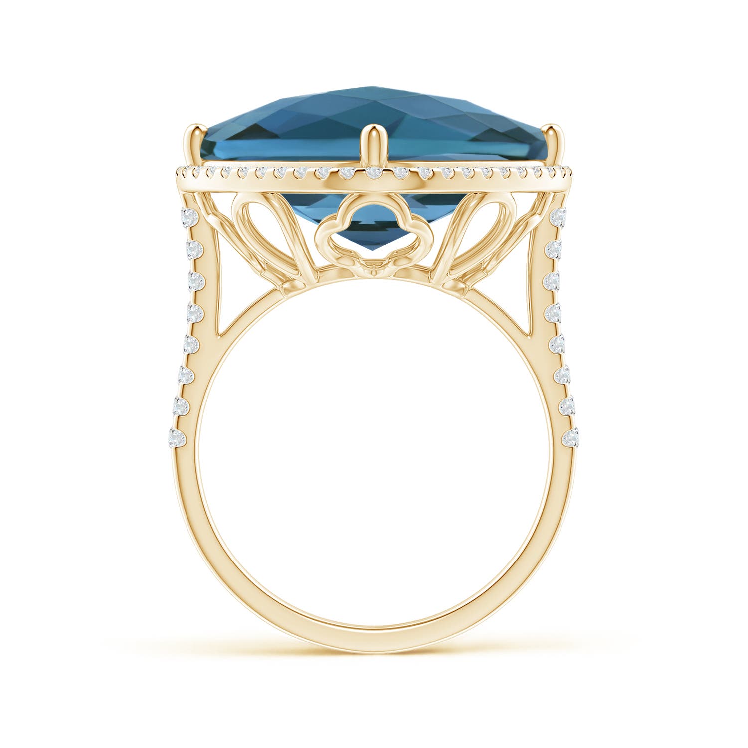 A - London Blue Topaz / 14.39 CT / 14 KT Yellow Gold