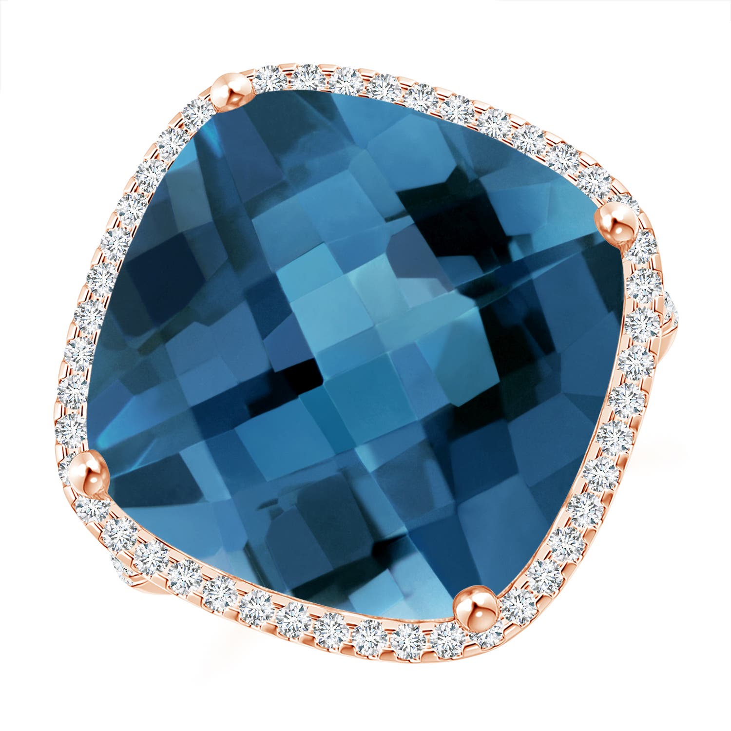 AA - London Blue Topaz / 14.39 CT / 14 KT Rose Gold