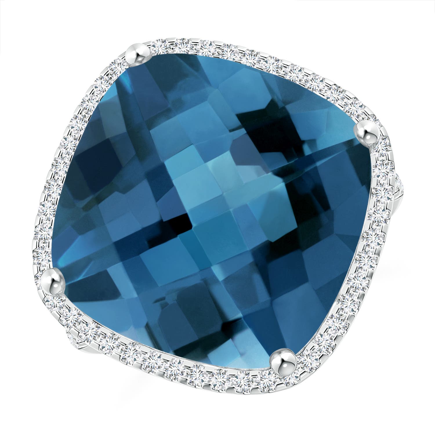 AA - London Blue Topaz / 14.39 CT / 14 KT White Gold