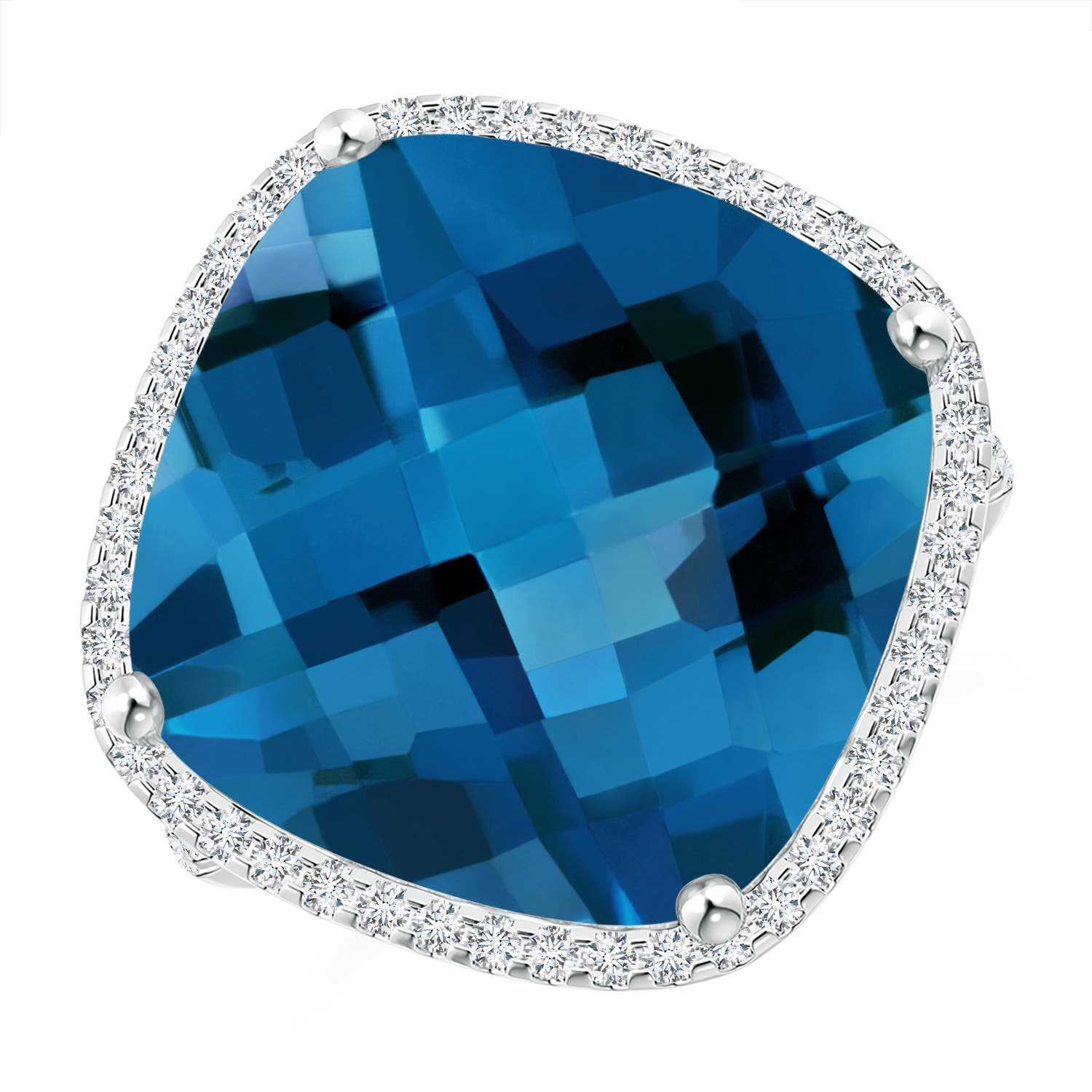 AAA - London Blue Topaz / 14.39 CT / 14 KT White Gold