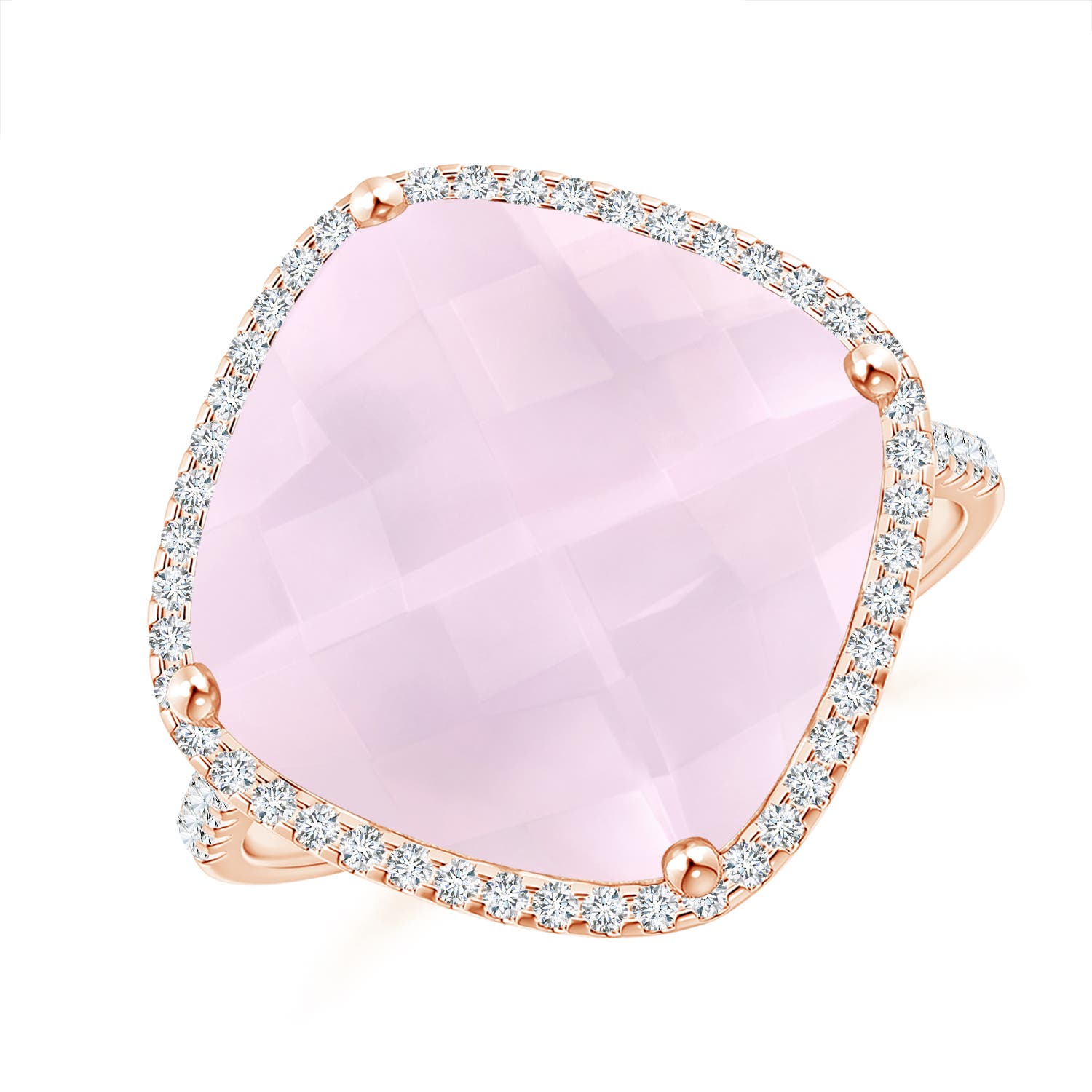 A - Rose Quartz / 8.9 CT / 14 KT Rose Gold