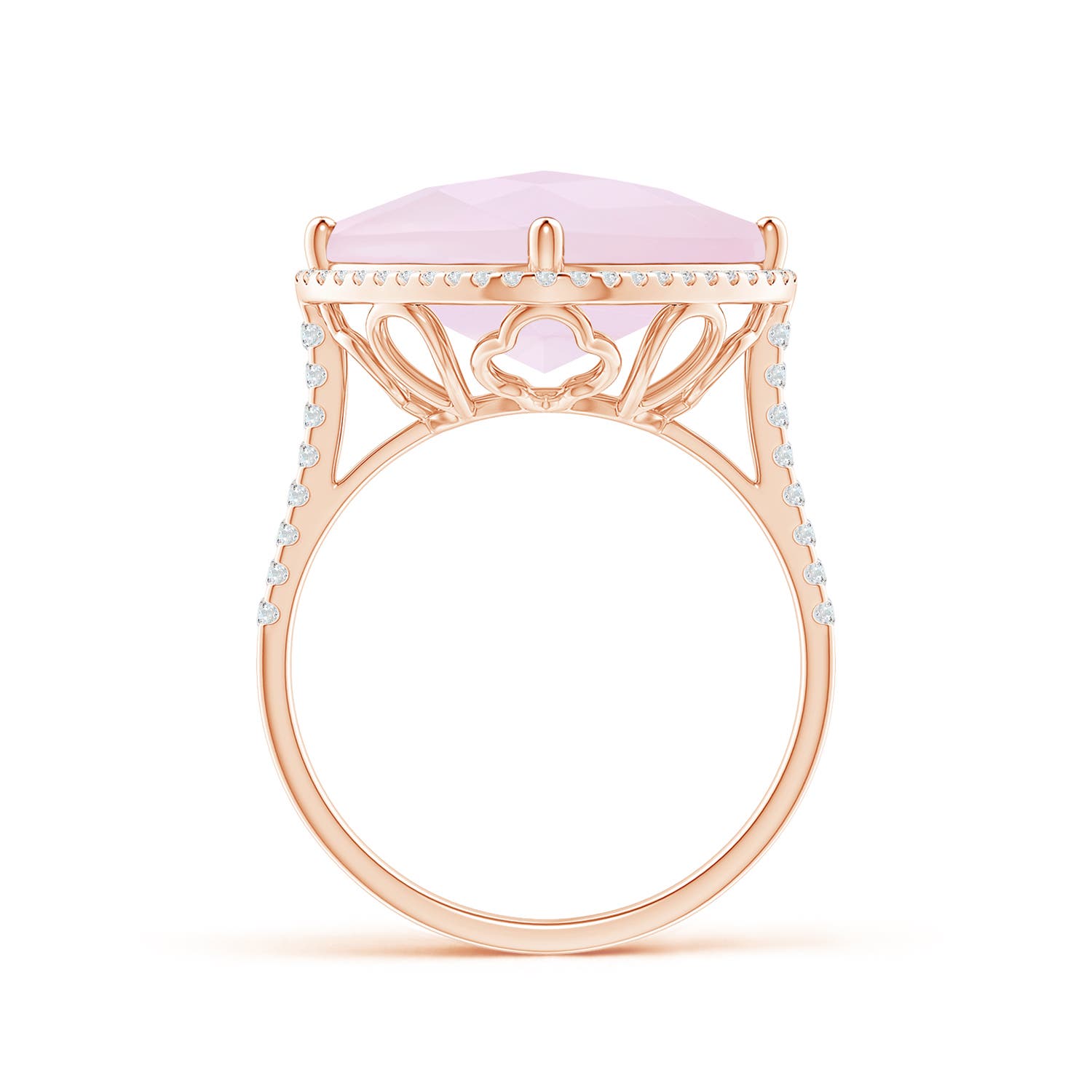 A - Rose Quartz / 8.9 CT / 14 KT Rose Gold