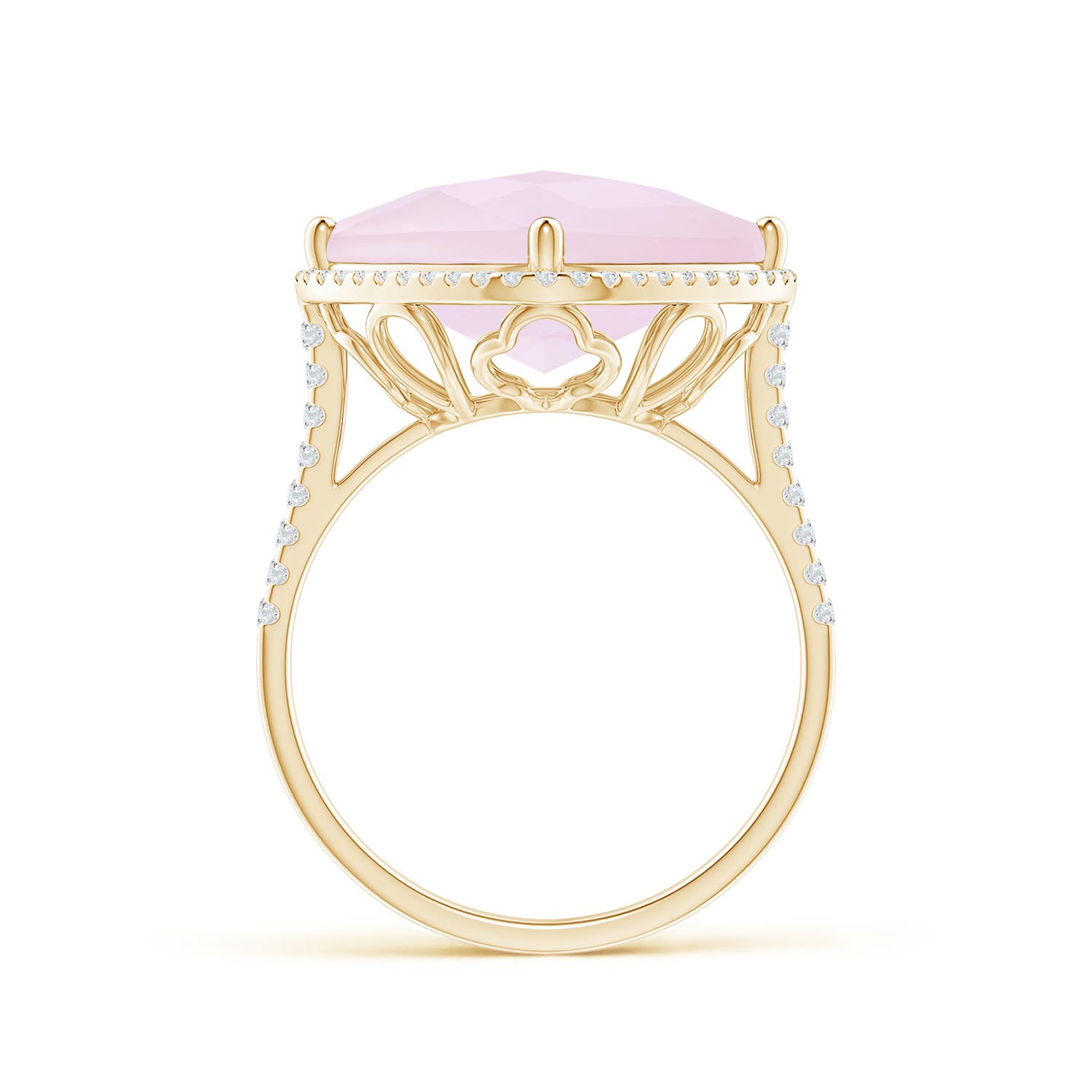 A - Rose Quartz / 8.9 CT / 14 KT Yellow Gold