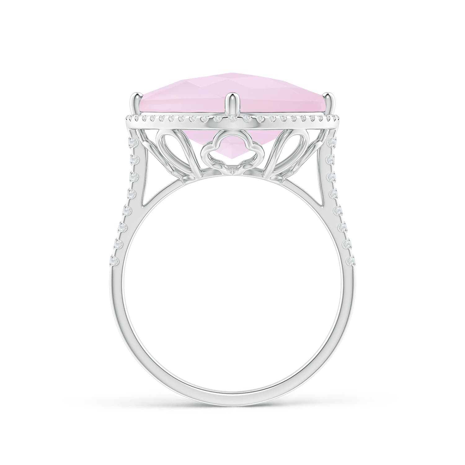 AA - Rose Quartz / 8.9 CT / 14 KT White Gold