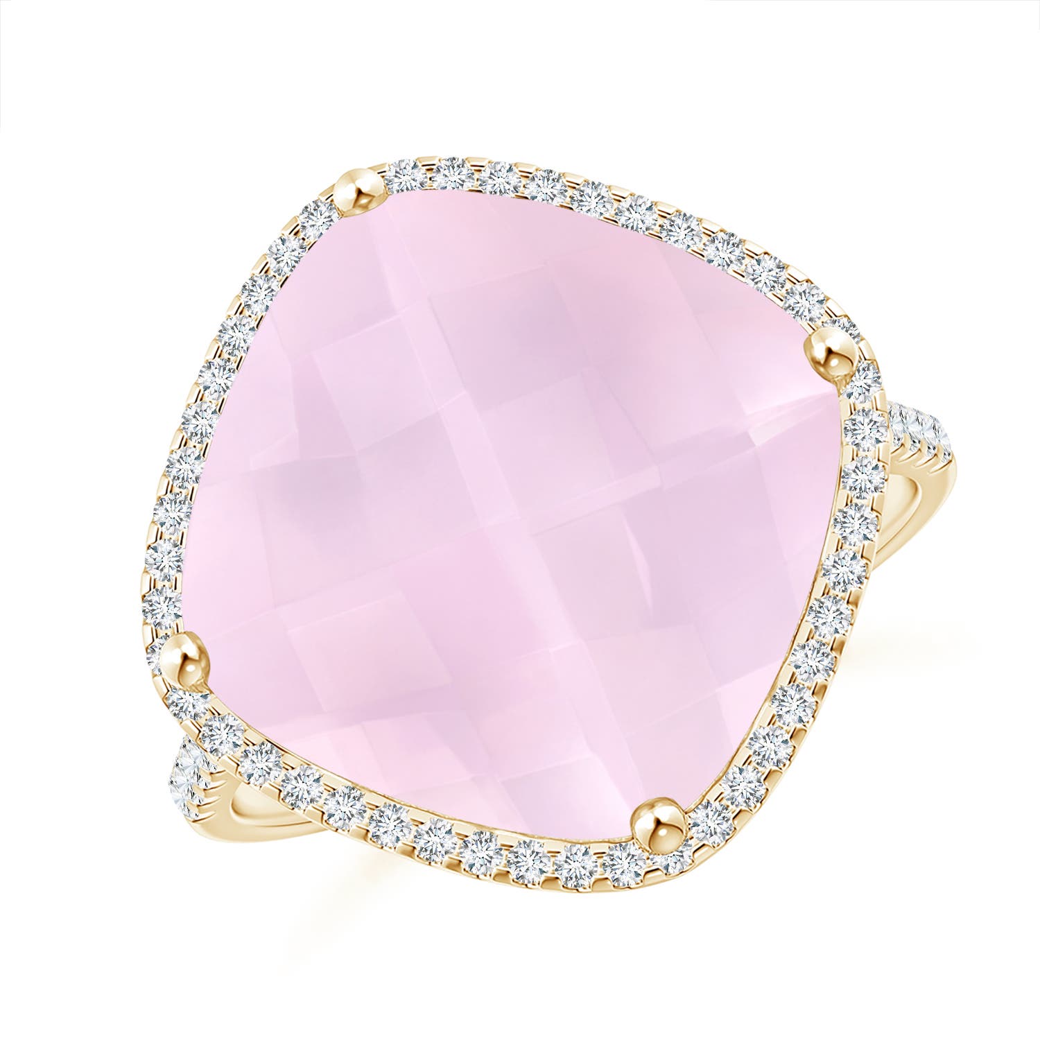 AA - Rose Quartz / 8.9 CT / 14 KT Yellow Gold