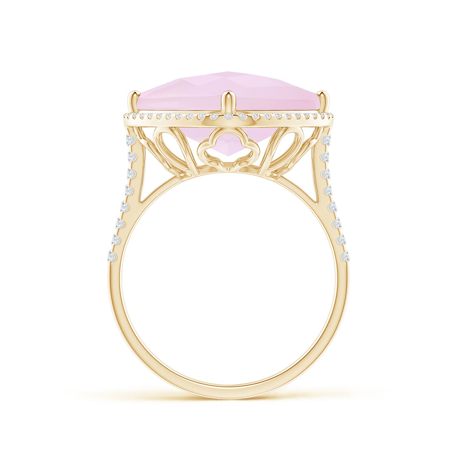 AA - Rose Quartz / 8.9 CT / 14 KT Yellow Gold