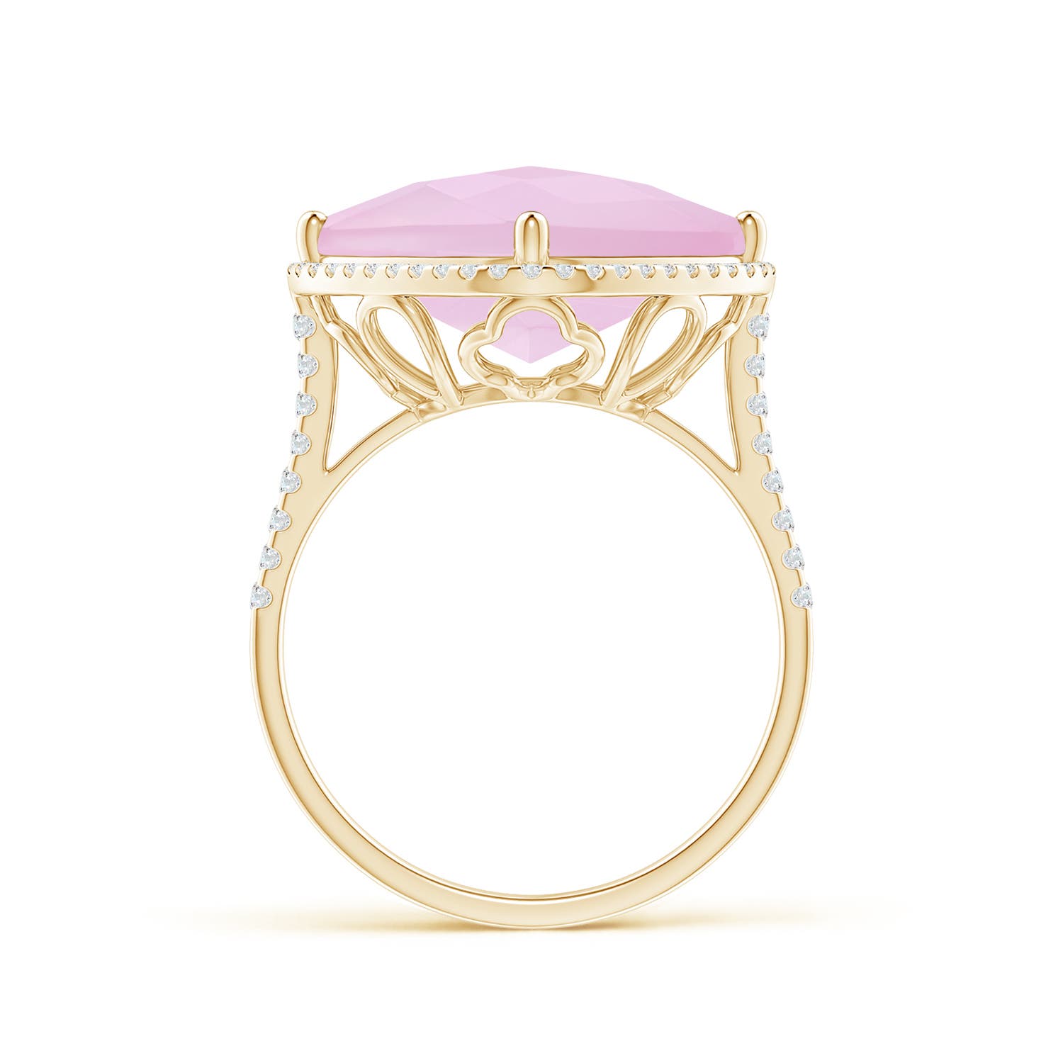 AAA - Rose Quartz / 8.9 CT / 14 KT Yellow Gold