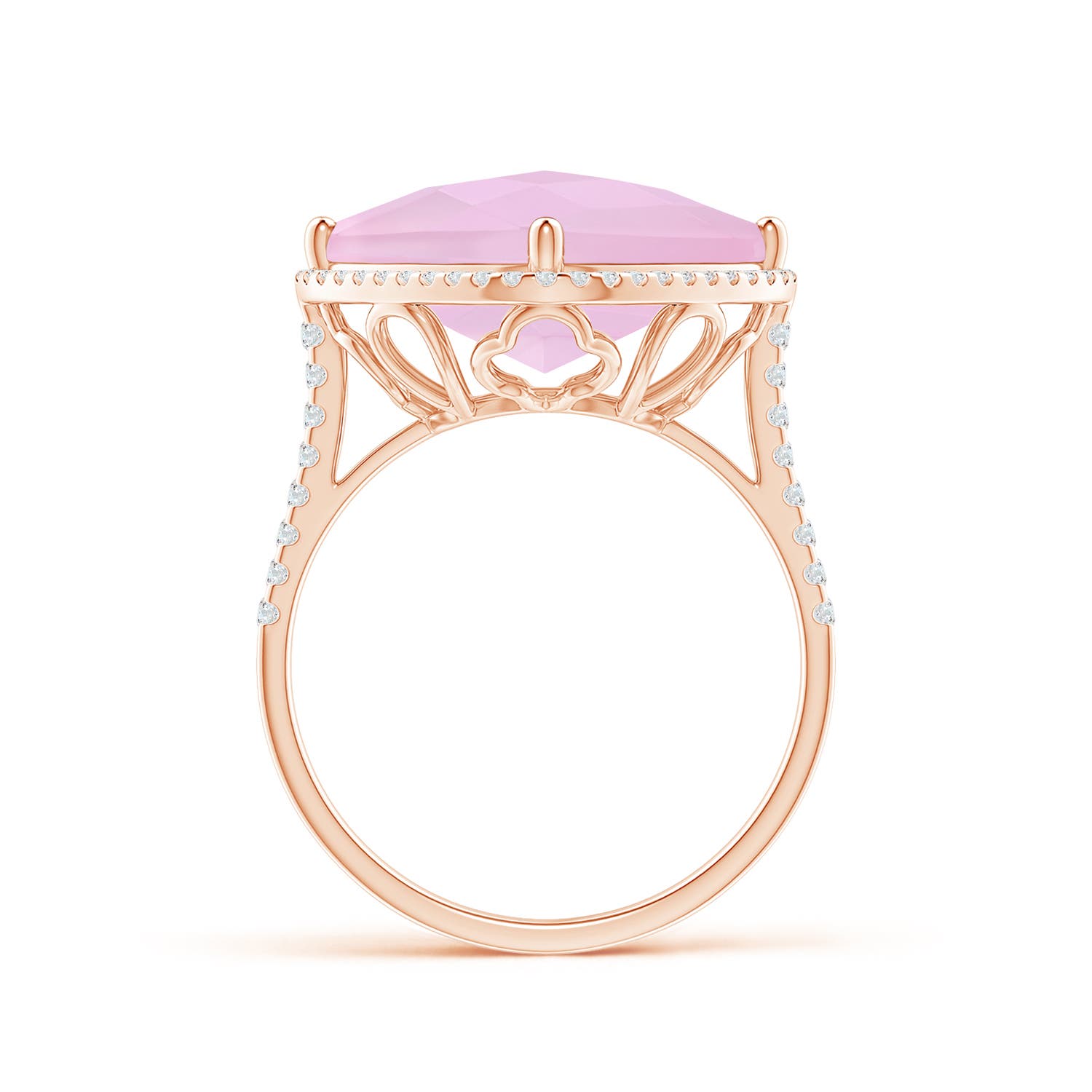 AAAA - Rose Quartz / 8.9 CT / 14 KT Rose Gold