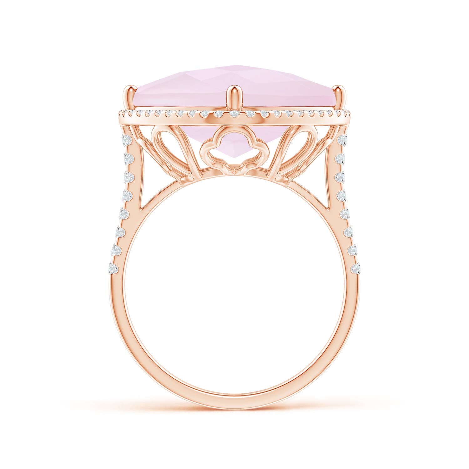 A - Rose Quartz / 11.14 CT / 14 KT Rose Gold