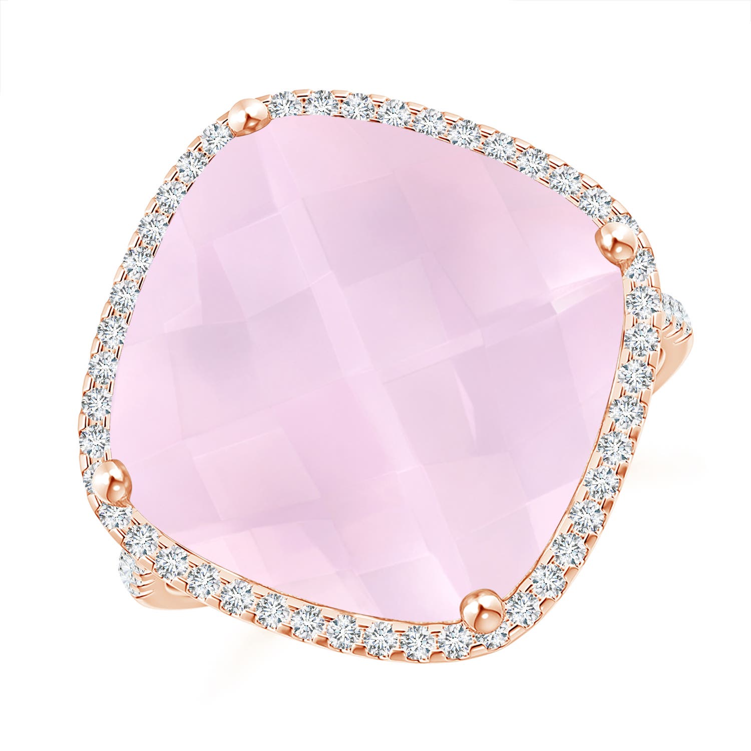 AA - Rose Quartz / 11.14 CT / 14 KT Rose Gold