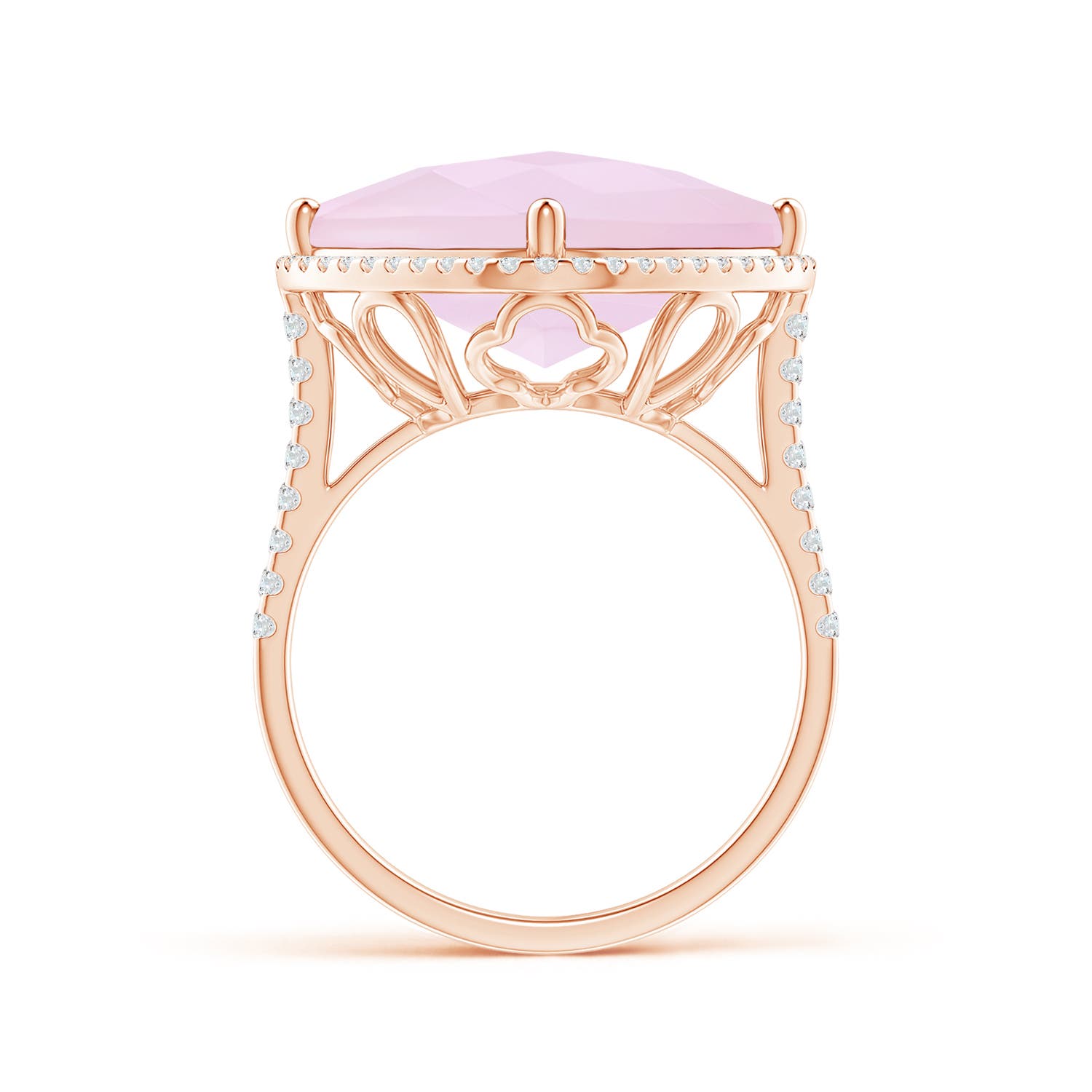 AA - Rose Quartz / 11.14 CT / 14 KT Rose Gold