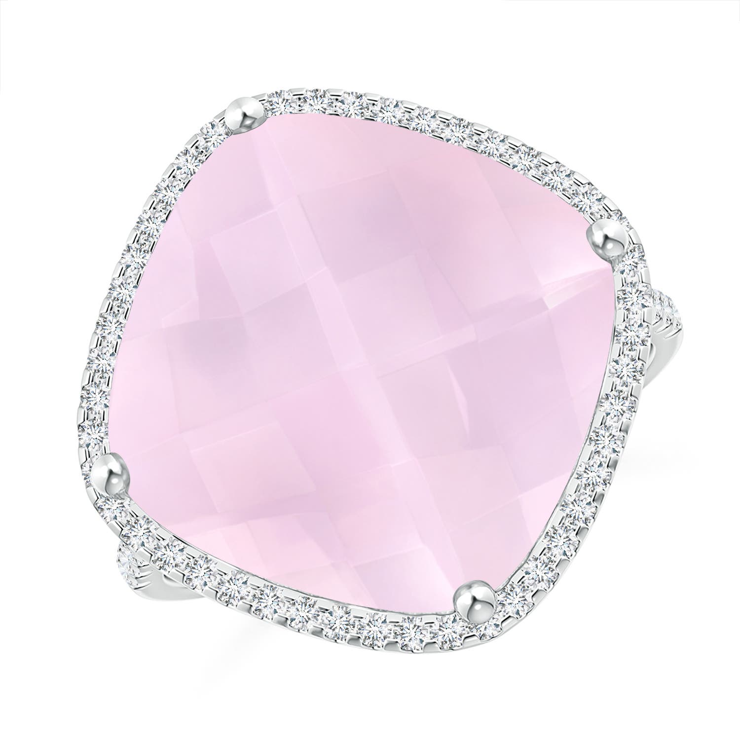 AA - Rose Quartz / 11.14 CT / 14 KT White Gold