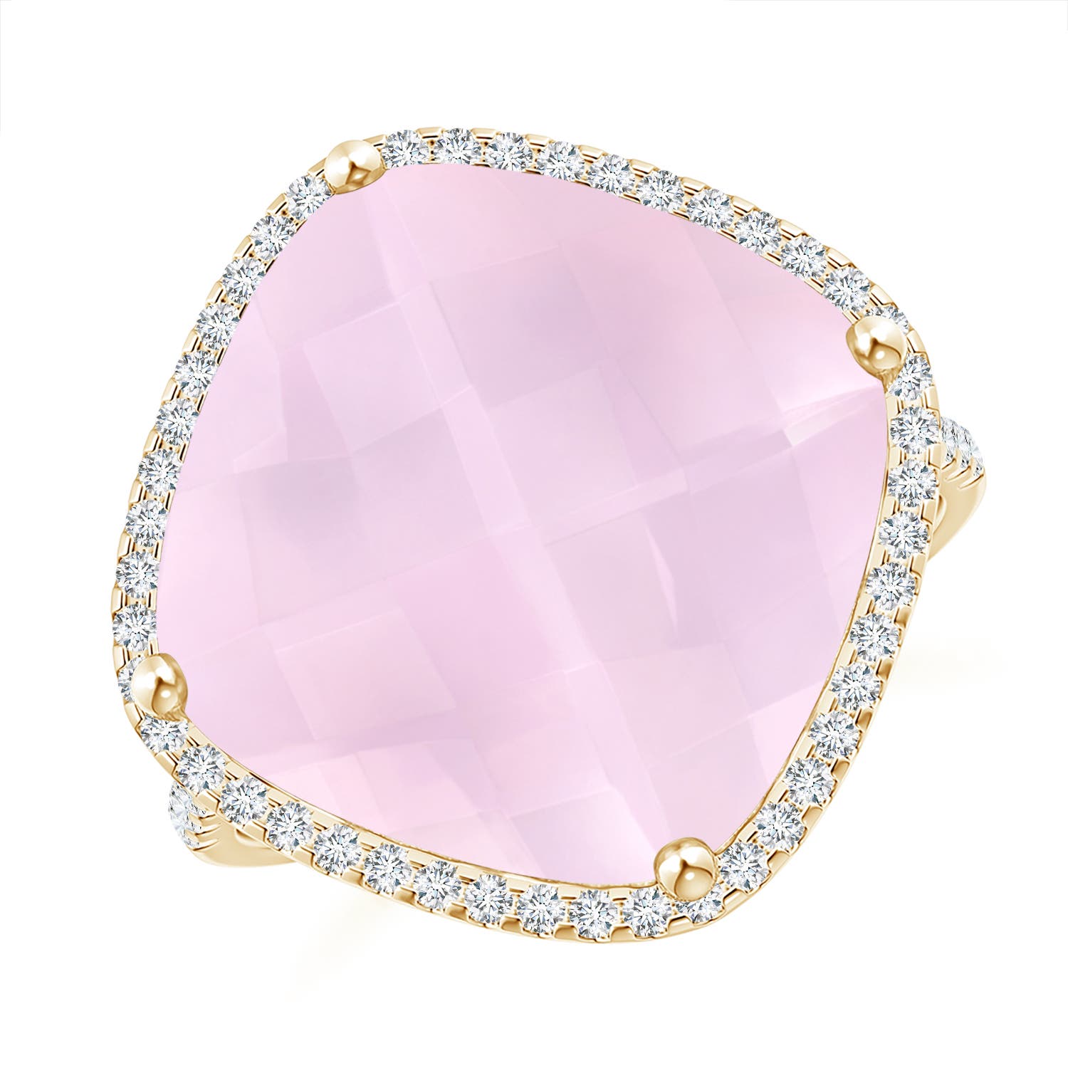 AA - Rose Quartz / 11.14 CT / 14 KT Yellow Gold