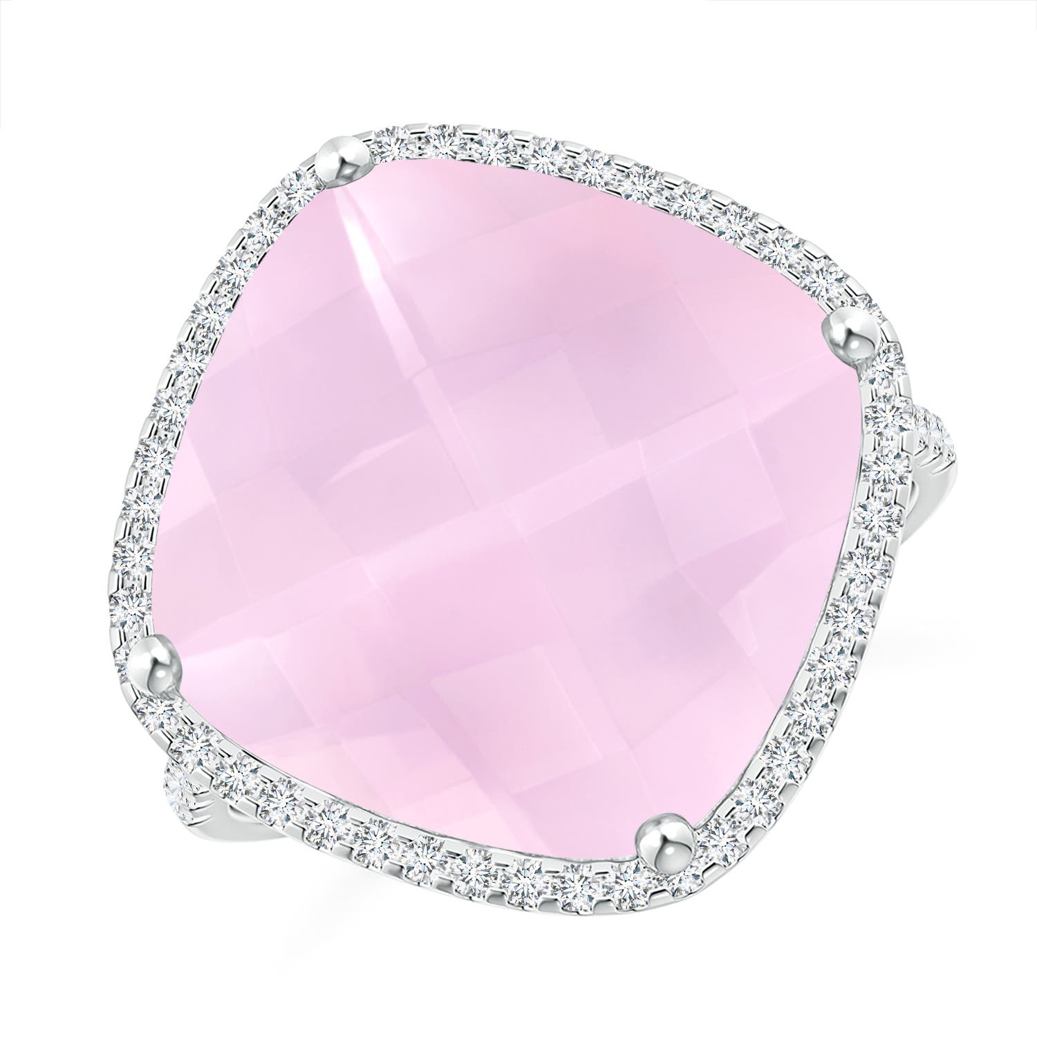 AAA - Rose Quartz / 11.14 CT / 14 KT White Gold