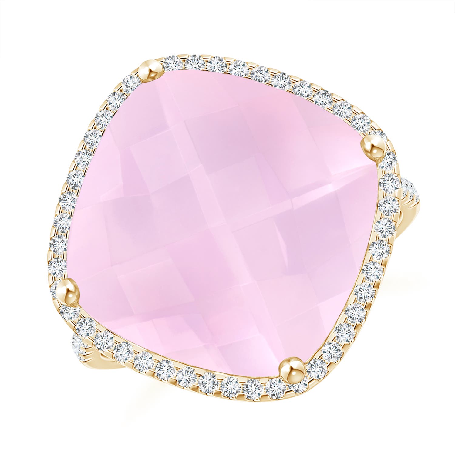 AAAA - Rose Quartz / 11.14 CT / 14 KT Yellow Gold