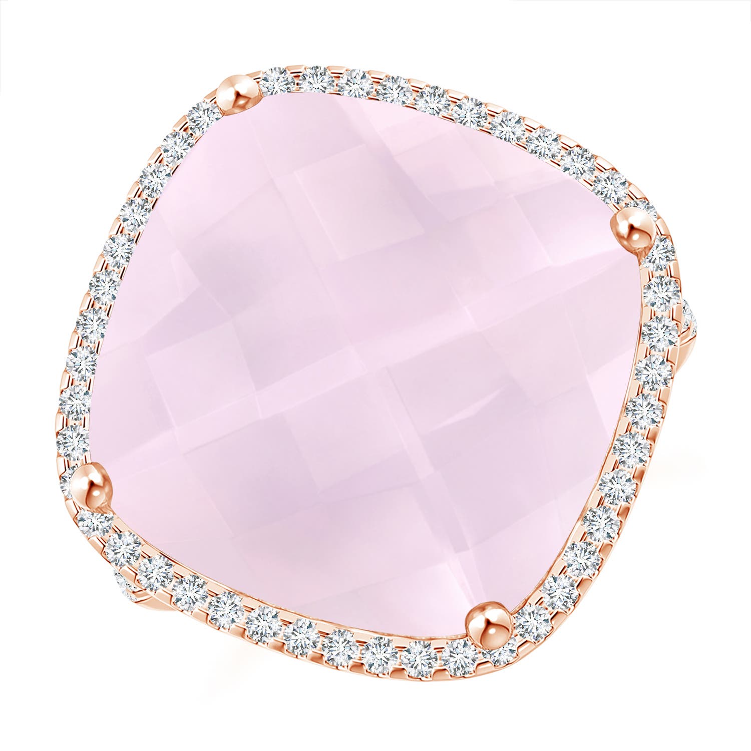 A - Rose Quartz / 13.79 CT / 14 KT Rose Gold