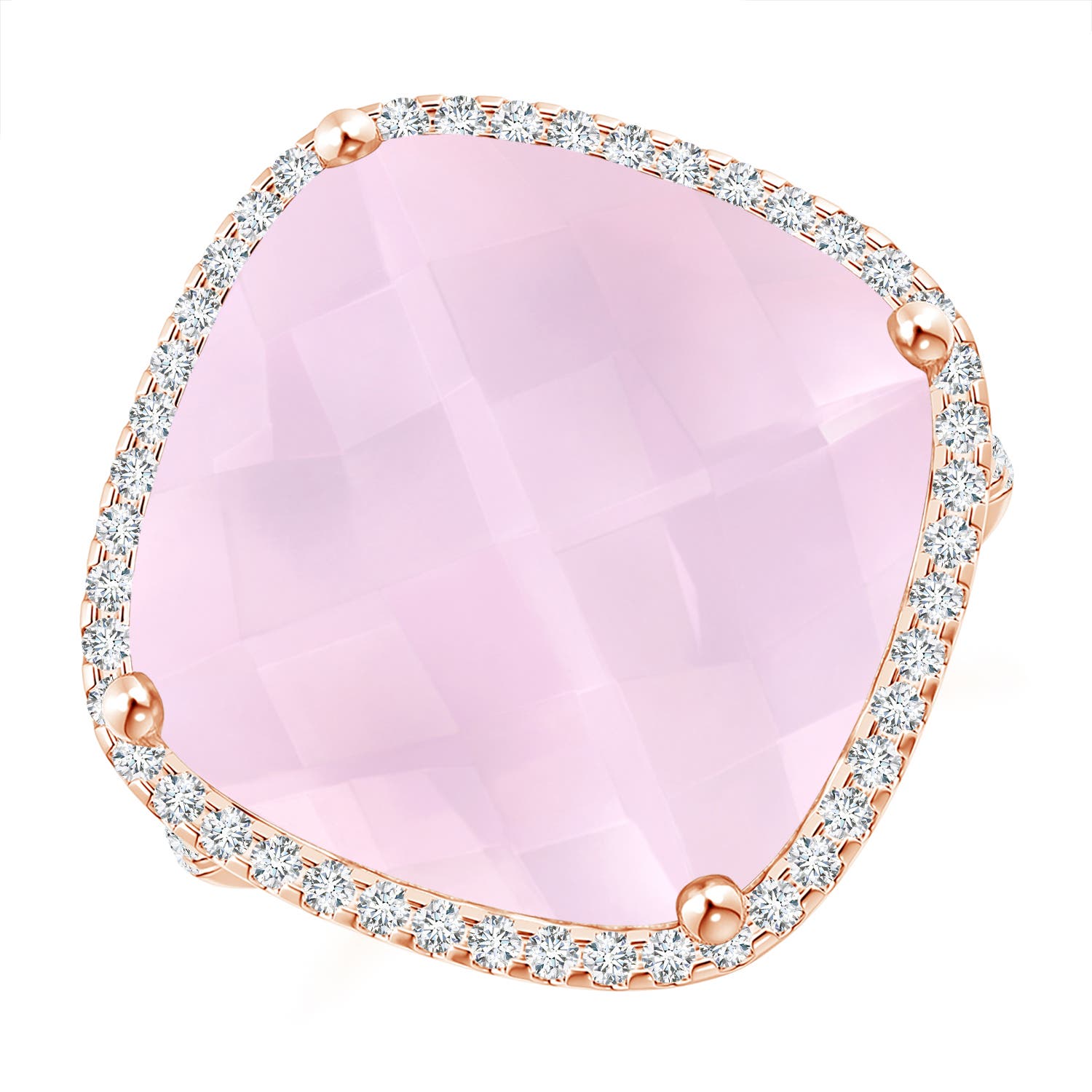 AA - Rose Quartz / 13.79 CT / 14 KT Rose Gold