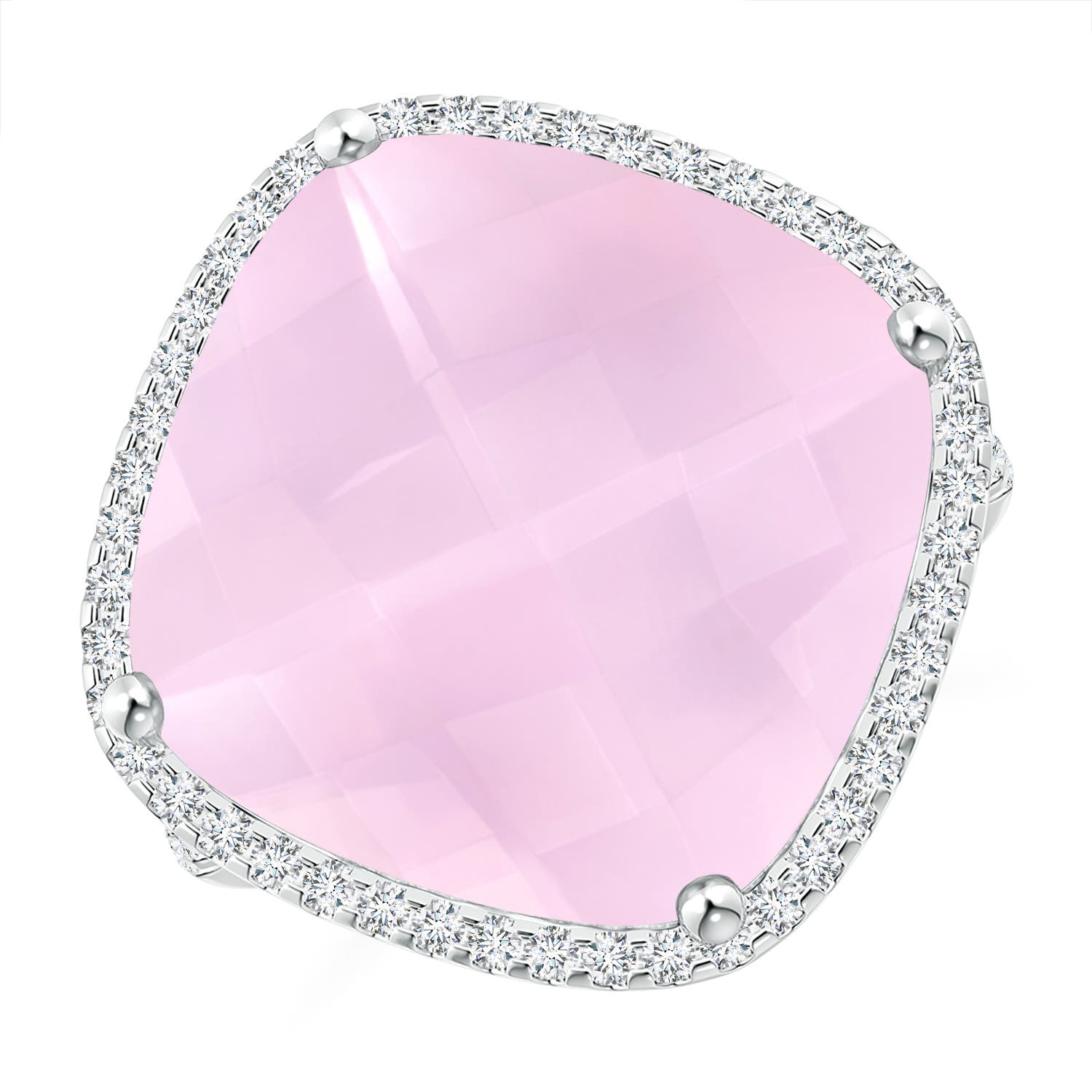 AAA - Rose Quartz / 13.79 CT / 14 KT White Gold