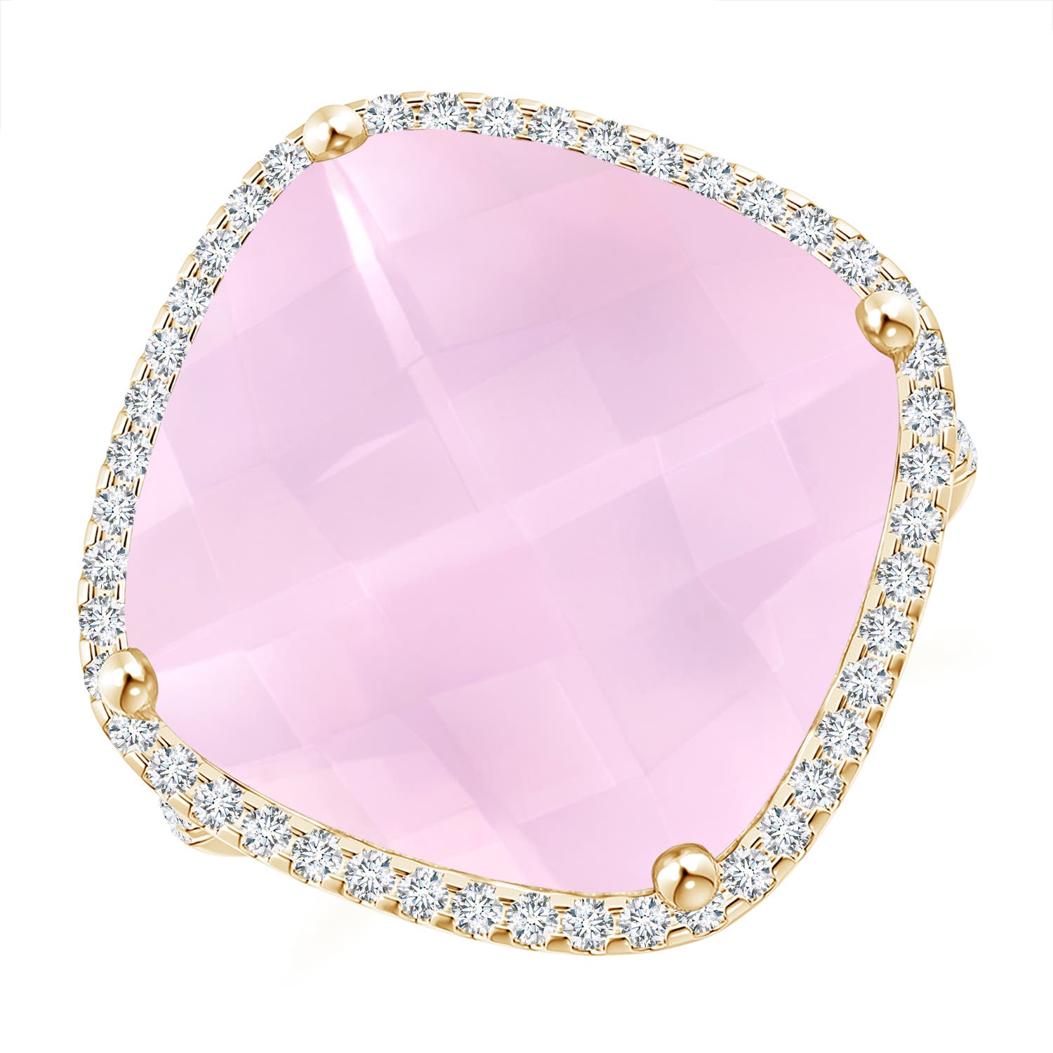 AAA - Rose Quartz / 13.79 CT / 14 KT Yellow Gold