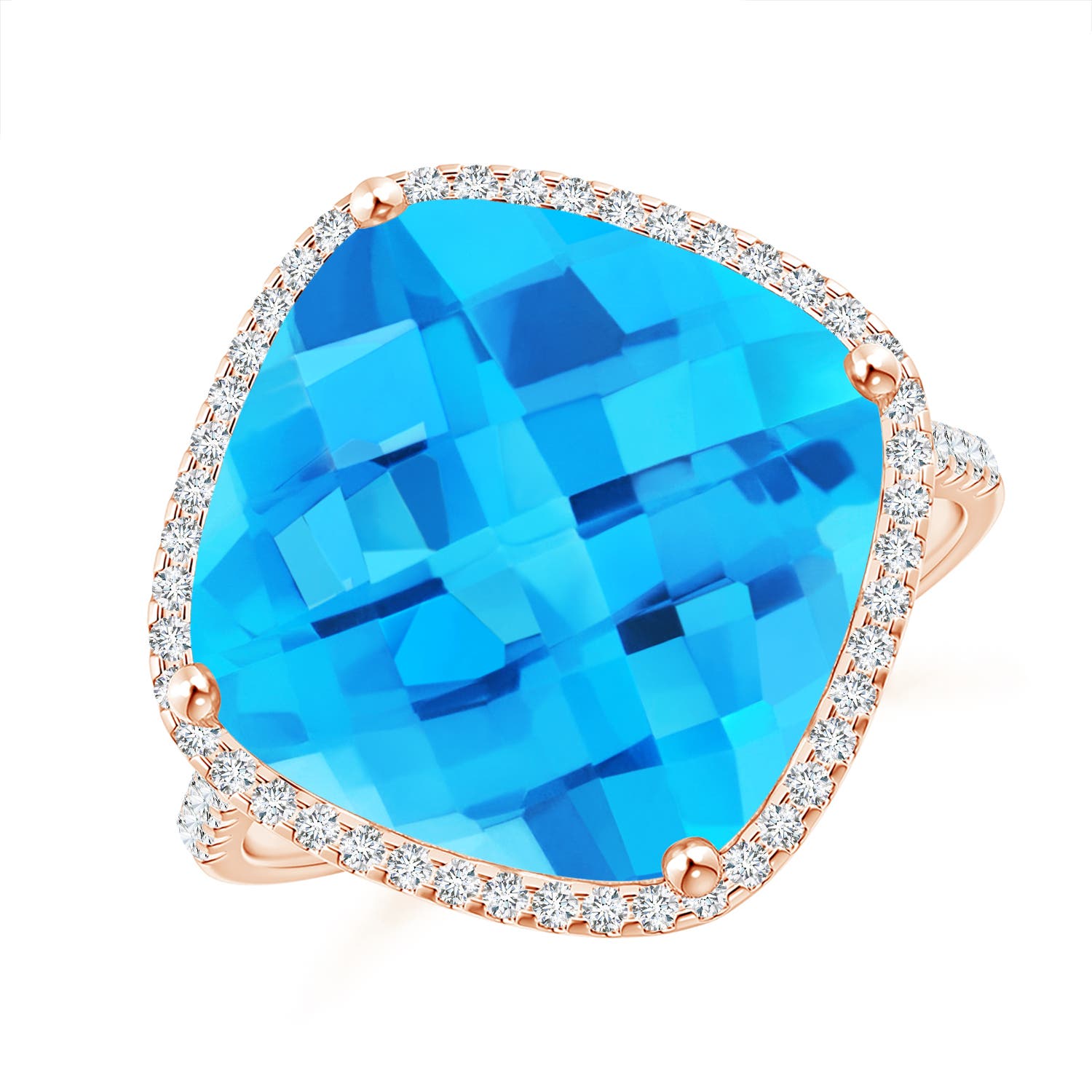 AA - Swiss Blue Topaz / 9.3 CT / 14 KT Rose Gold