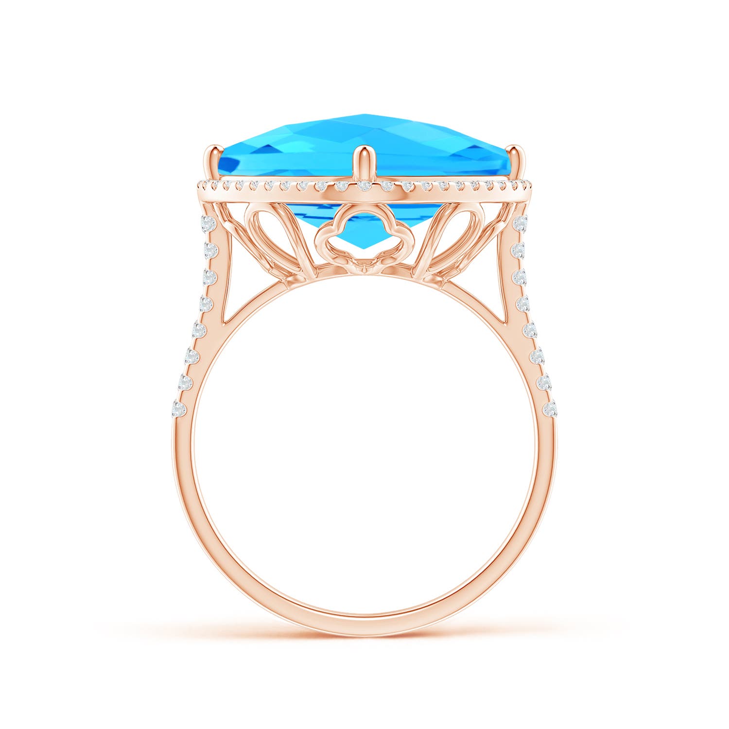 AA - Swiss Blue Topaz / 9.3 CT / 14 KT Rose Gold