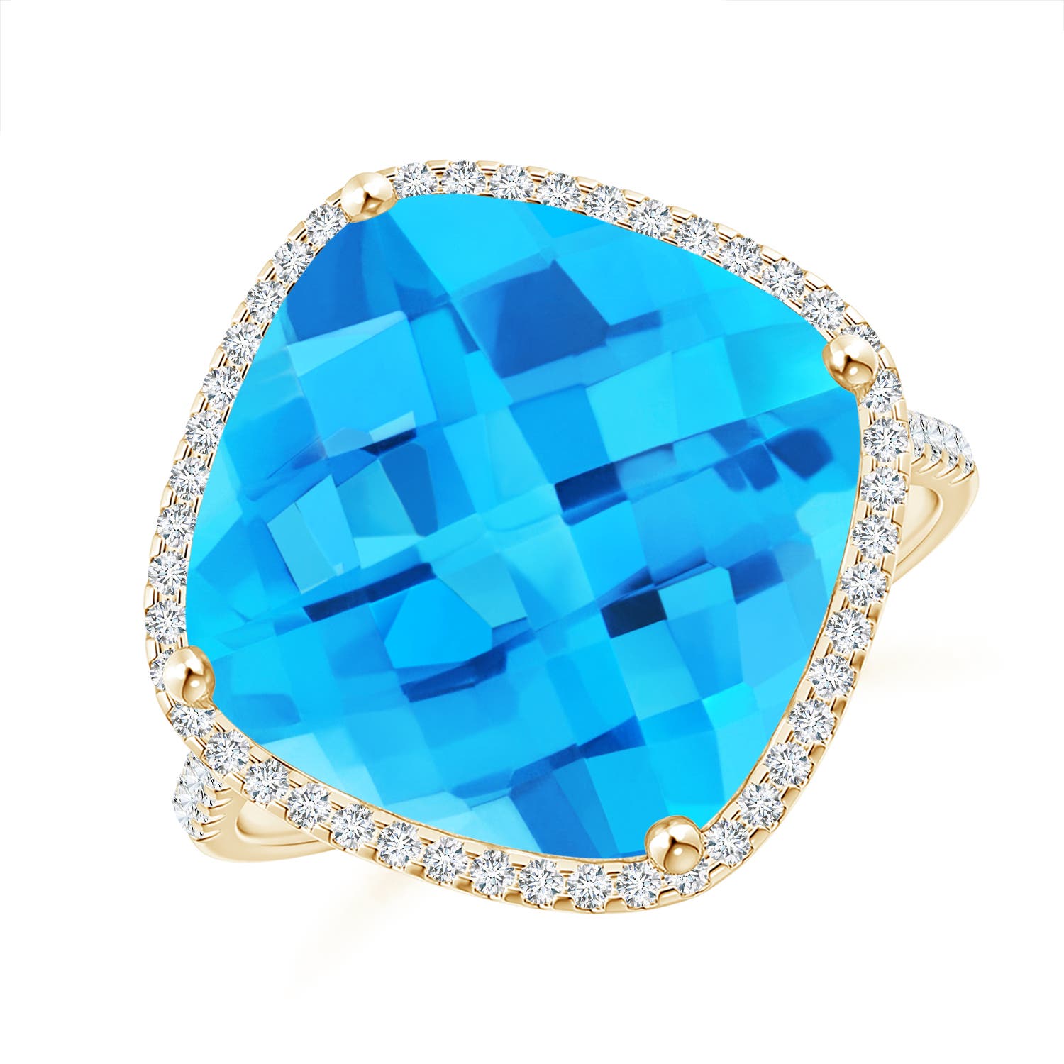 AA - Swiss Blue Topaz / 9.3 CT / 14 KT Yellow Gold