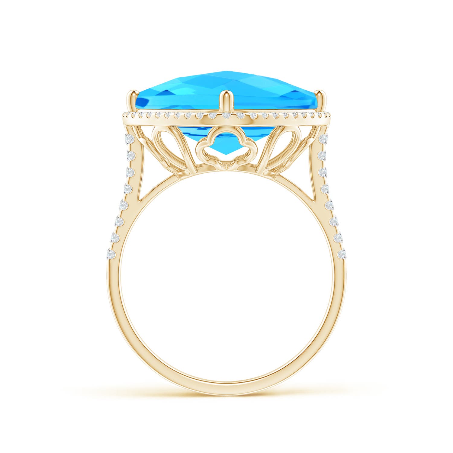 AA - Swiss Blue Topaz / 9.3 CT / 14 KT Yellow Gold