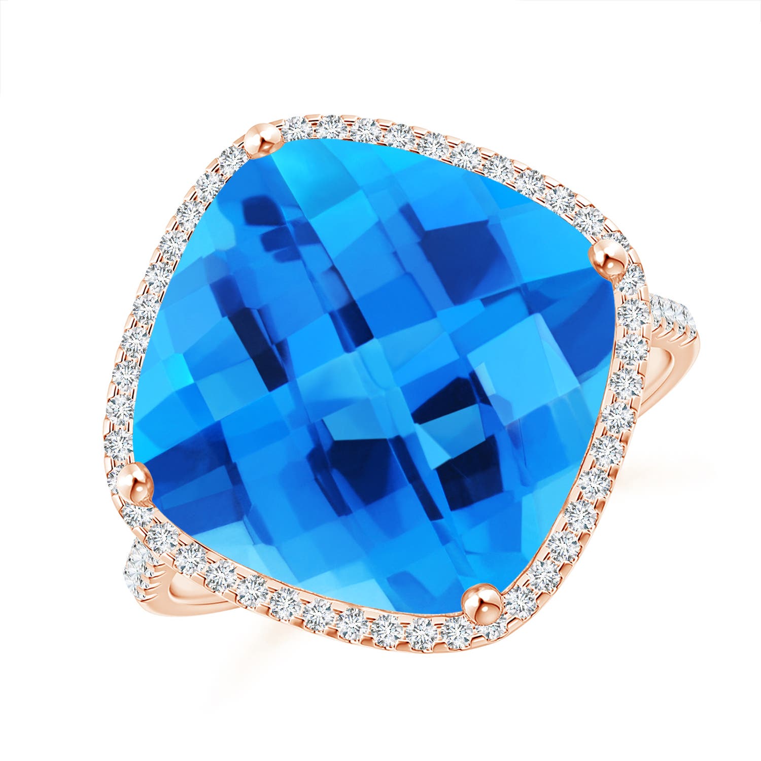 AAAA - Swiss Blue Topaz / 9.3 CT / 14 KT Rose Gold