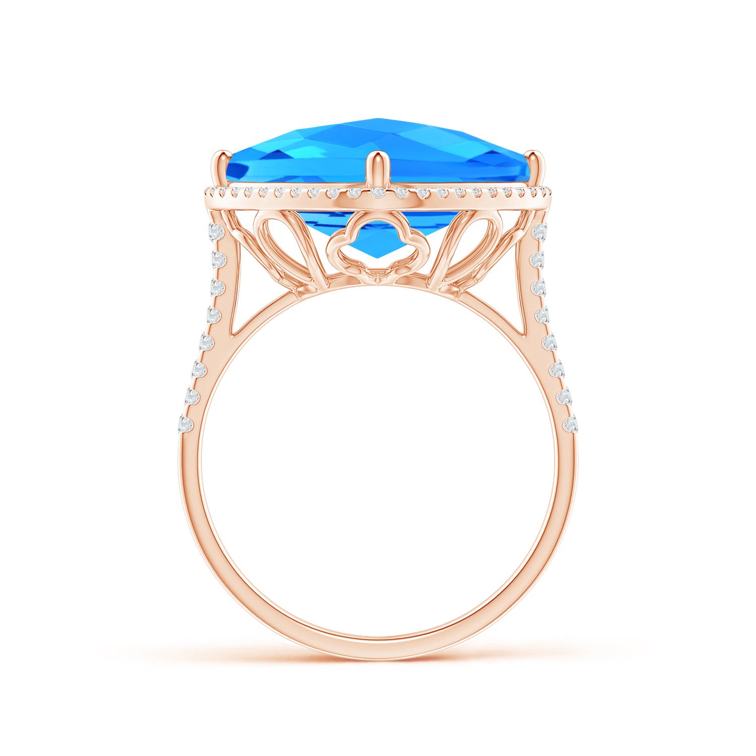 AAAA - Swiss Blue Topaz / 9.3 CT / 14 KT Rose Gold